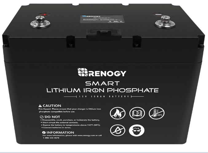 Renogy 12V 100AH Smart LiFePO4 Battery | Solar Battery