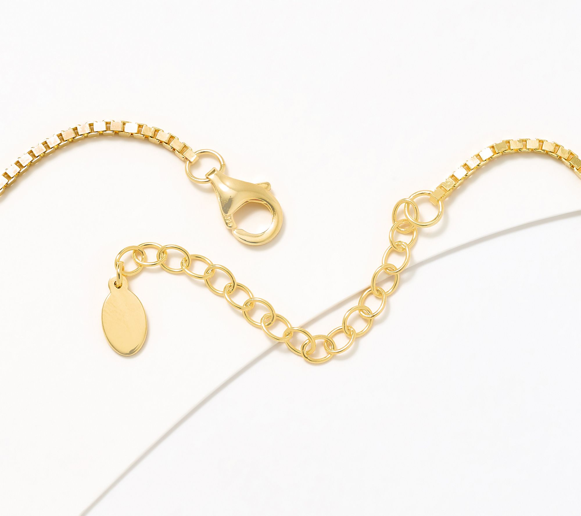 Diamonique x Kathy Levine Cut It Out Necklace, 14K Gold Plated