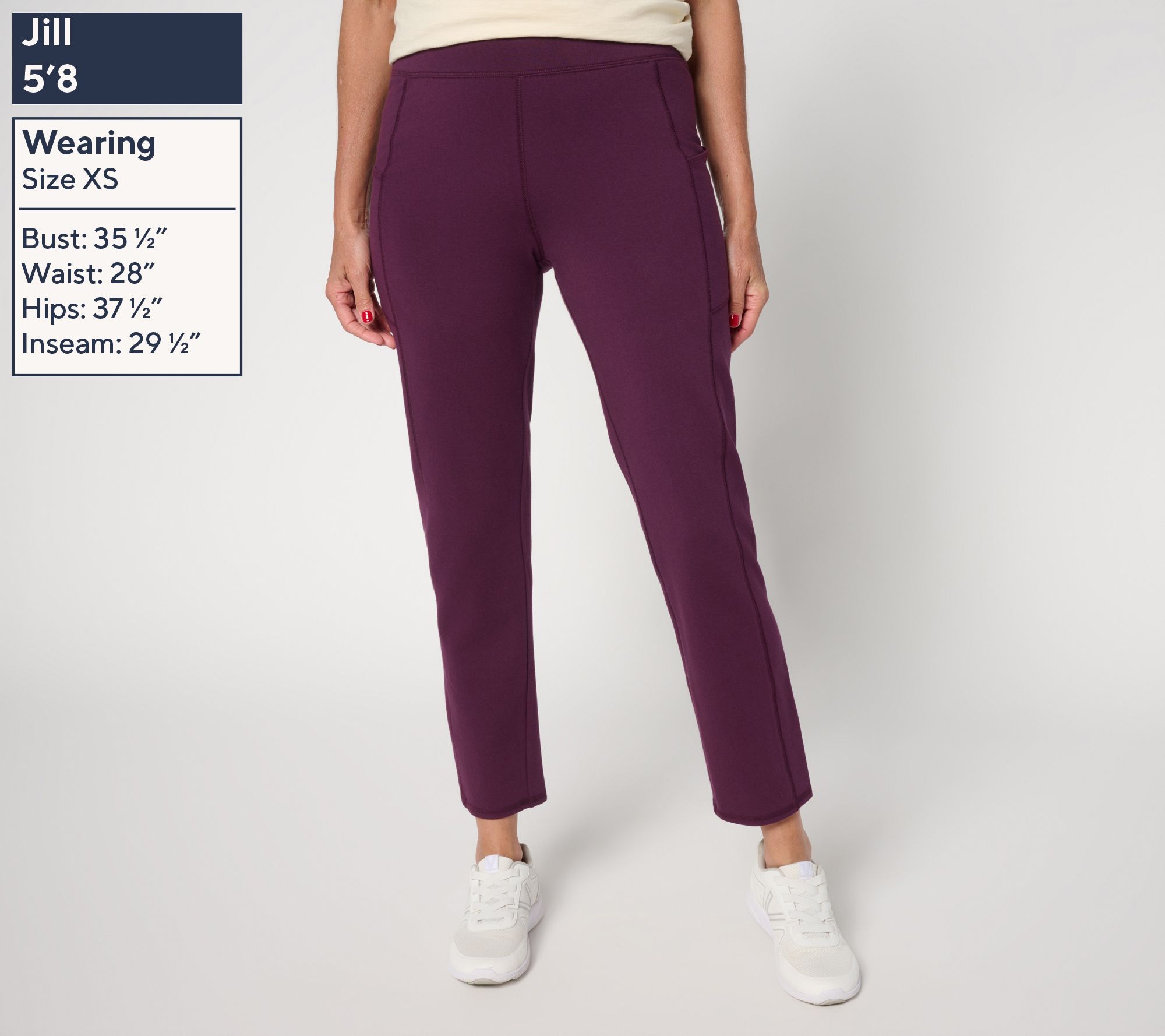 Denim & Co. Active Regular Duo Stretch Slim Straight Ankle Pant