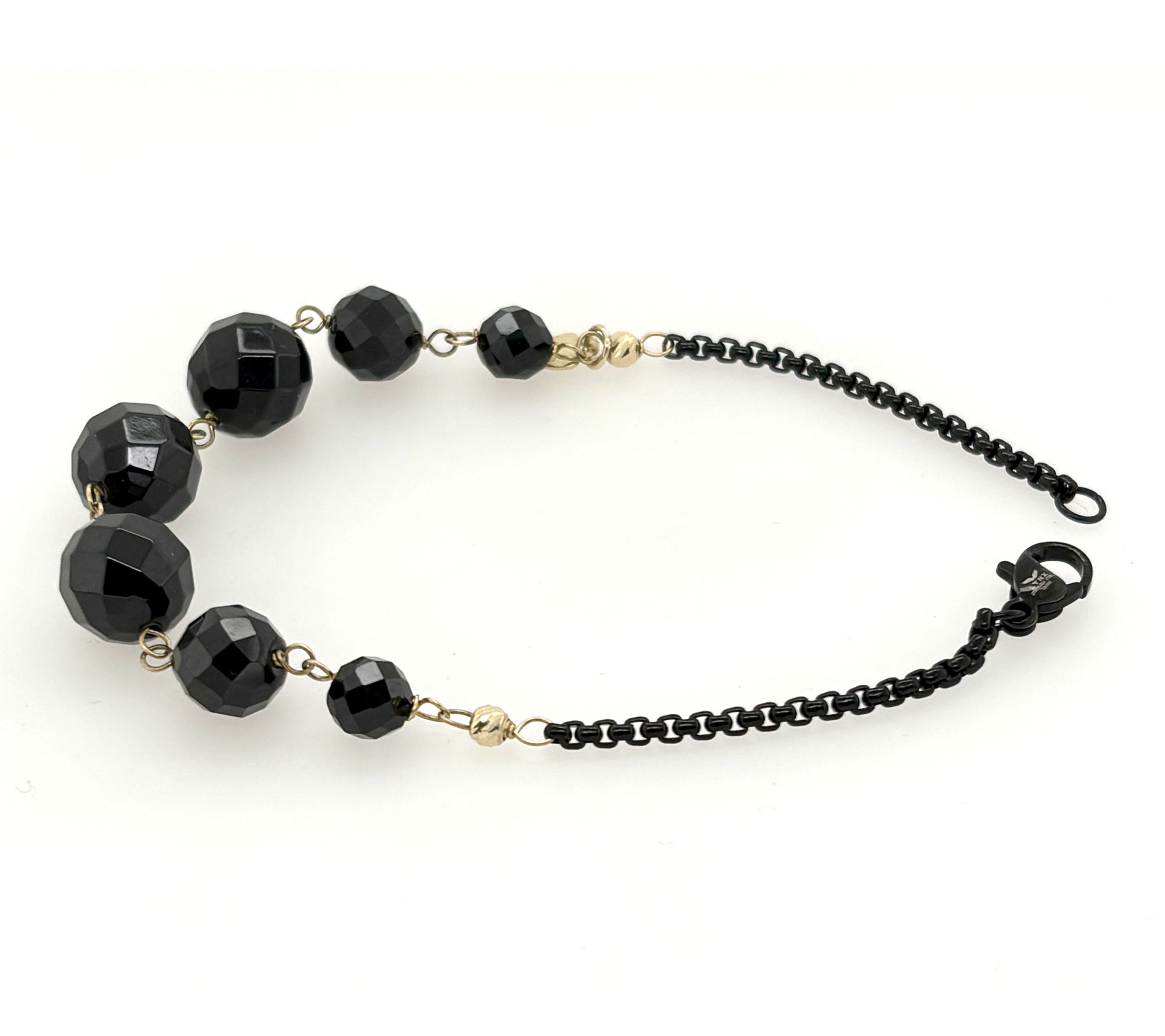 Alkeme Moonscape Bracelet in 10KGold,Spinel &Stainless Steel