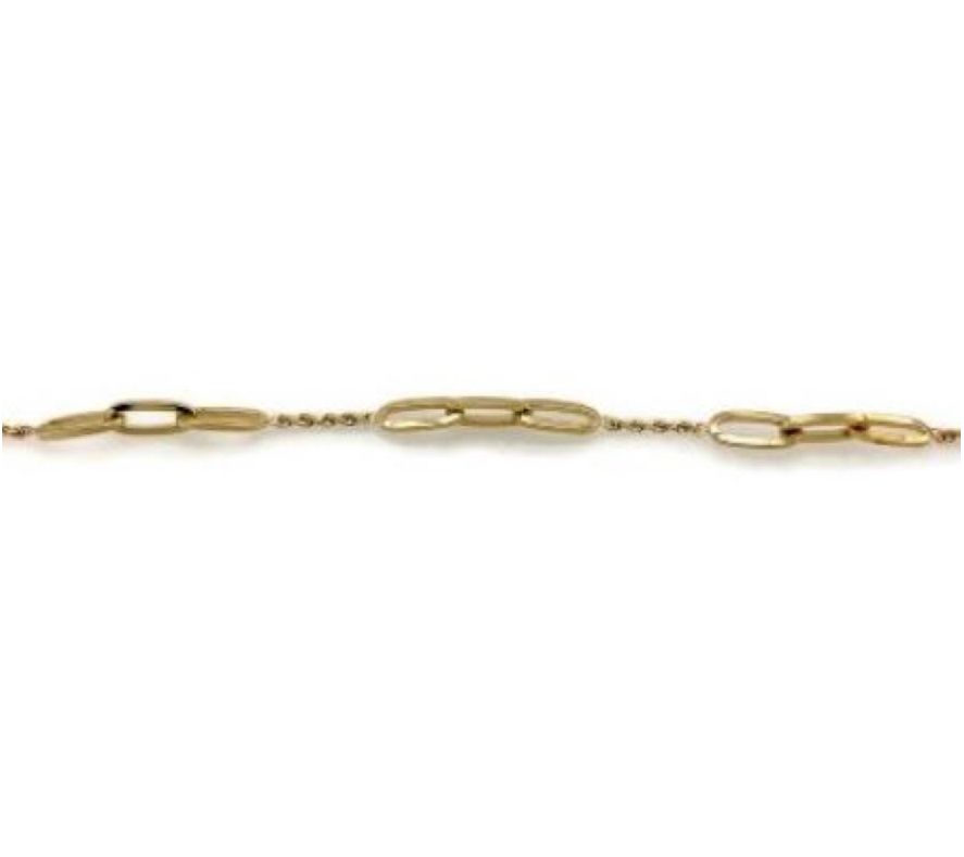 Alkeme 10K Gold Paperclip Link Station Bracelet