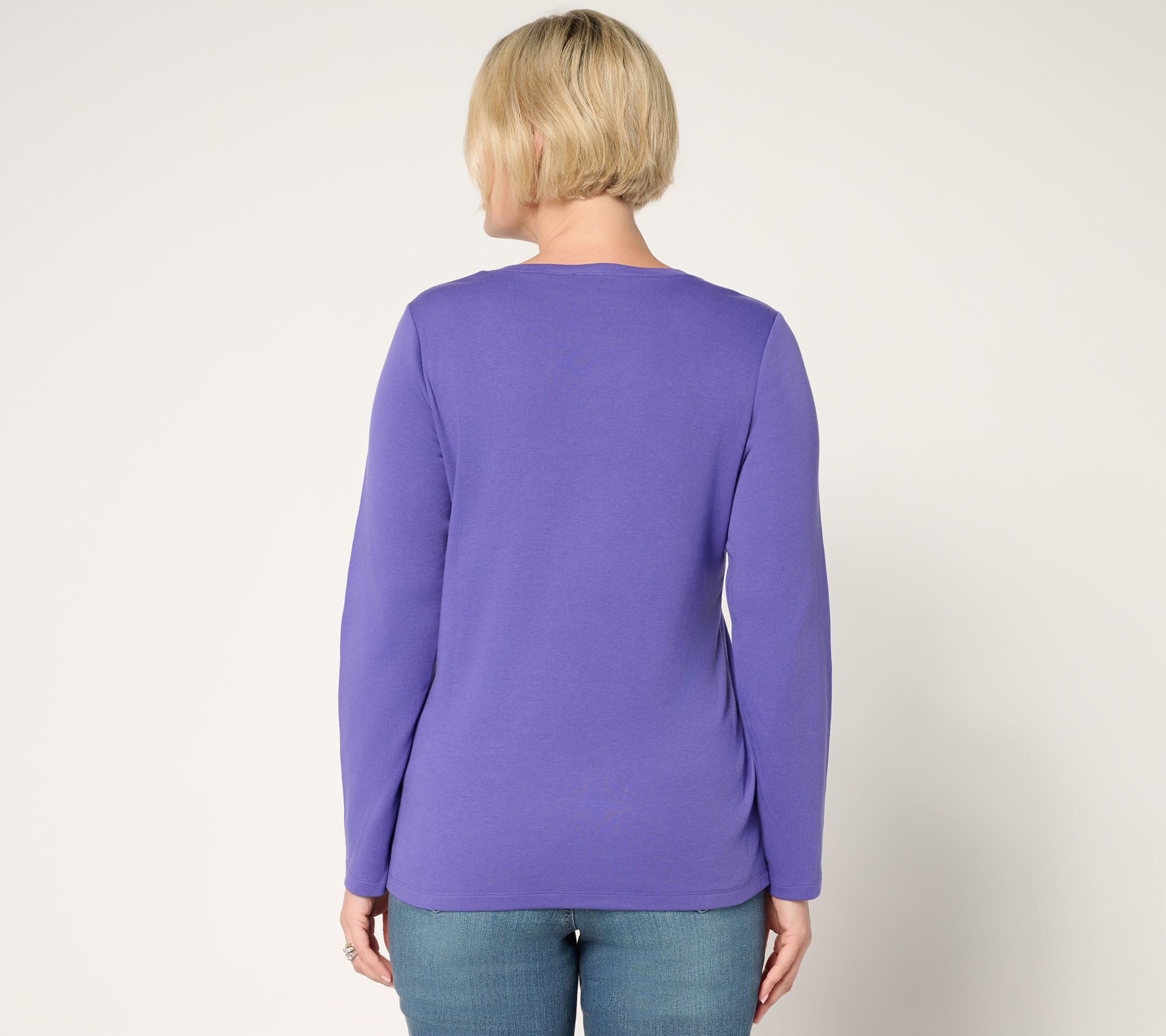 Quacker Factory Fall Bling Thing Long Sleeve Top