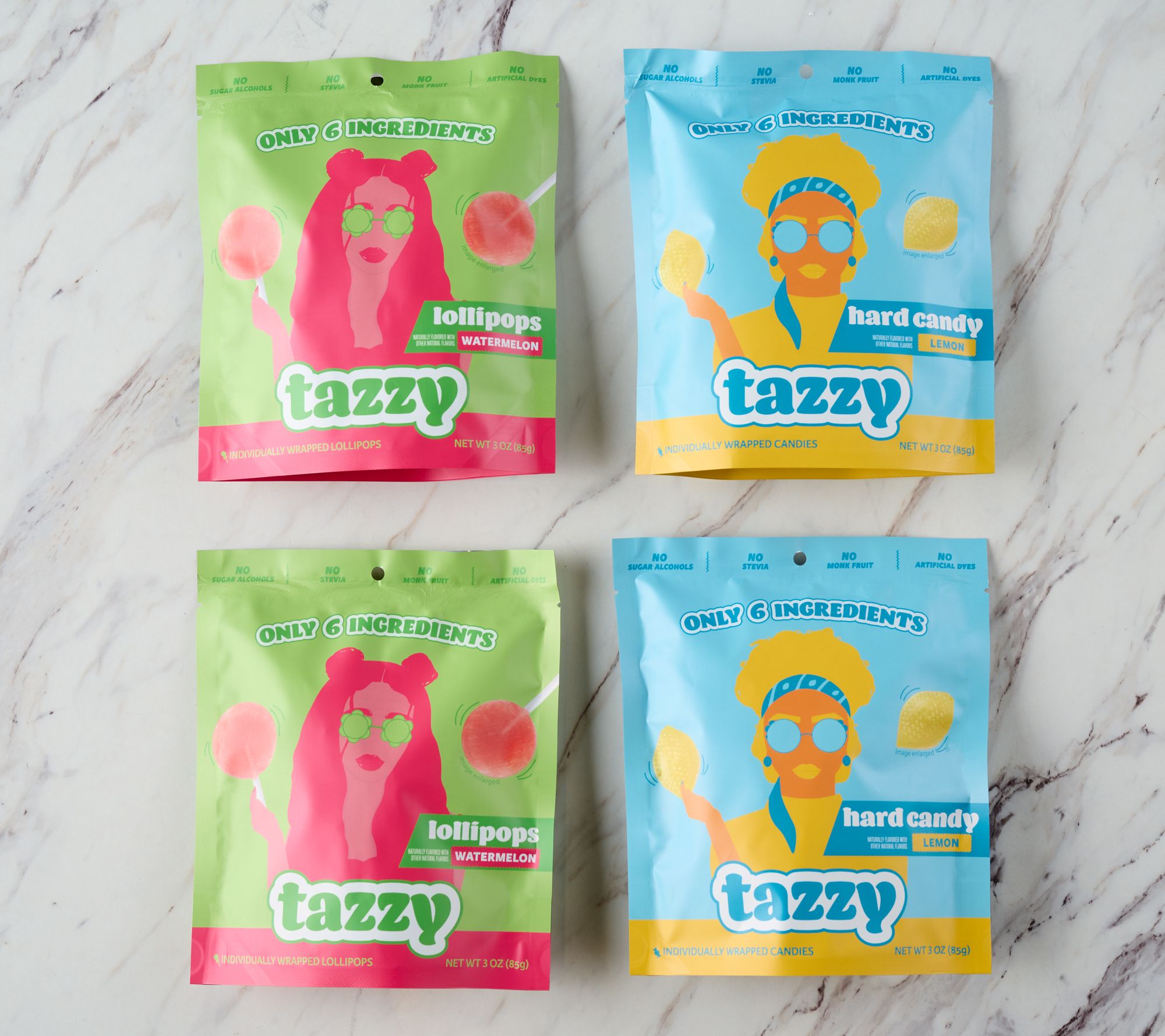 Tazzy Set of (4) Bags Hard Candies Assortment
