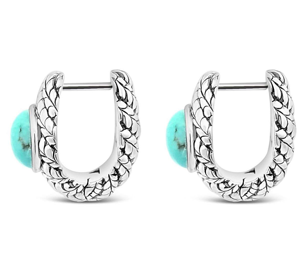 Tiffany Kay Studio Sterling Turquoise Huggie Hoop Earrings