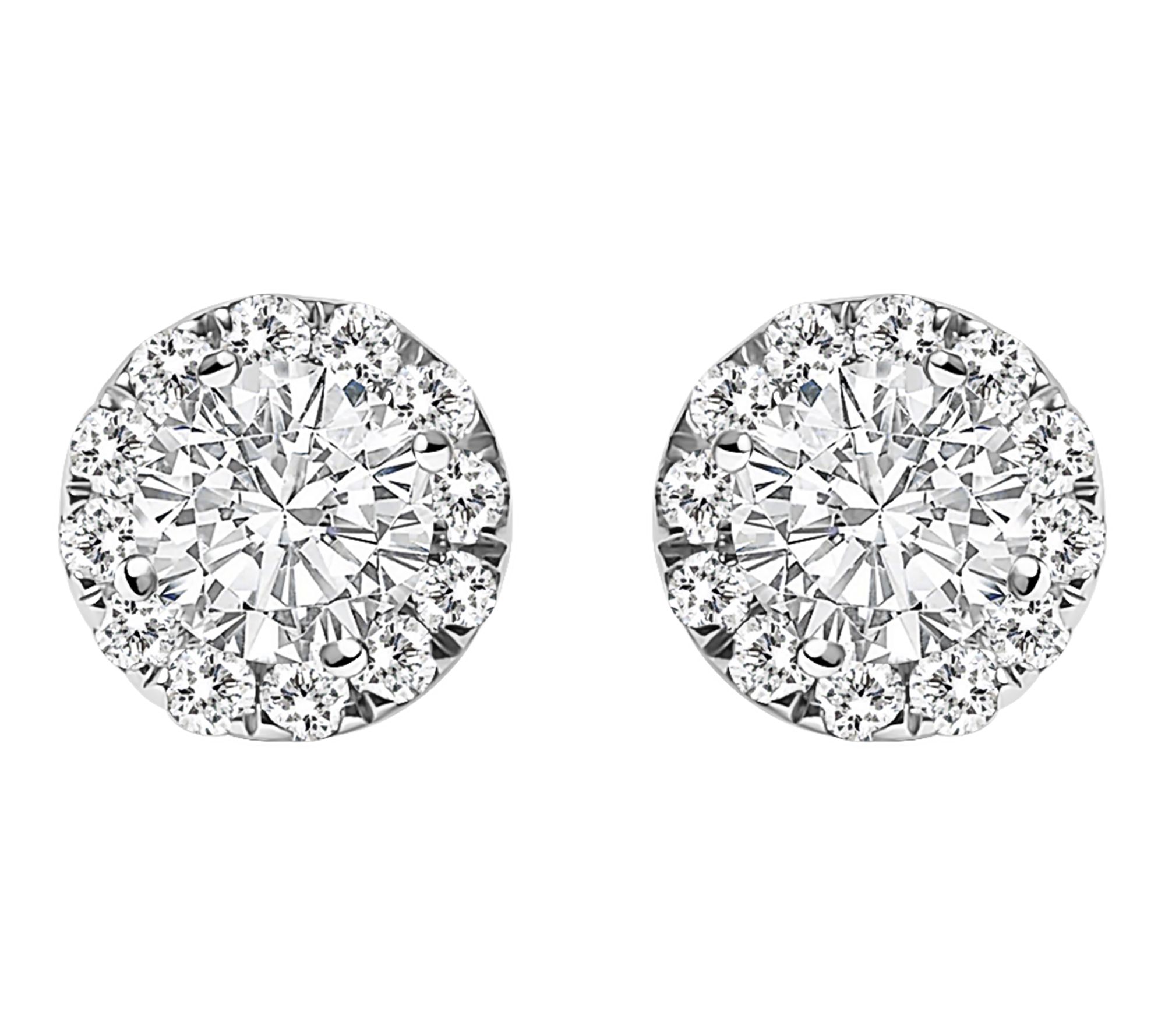 Haus of Brilliance Pave Lab Grown Diamond StudEarrings, 14K