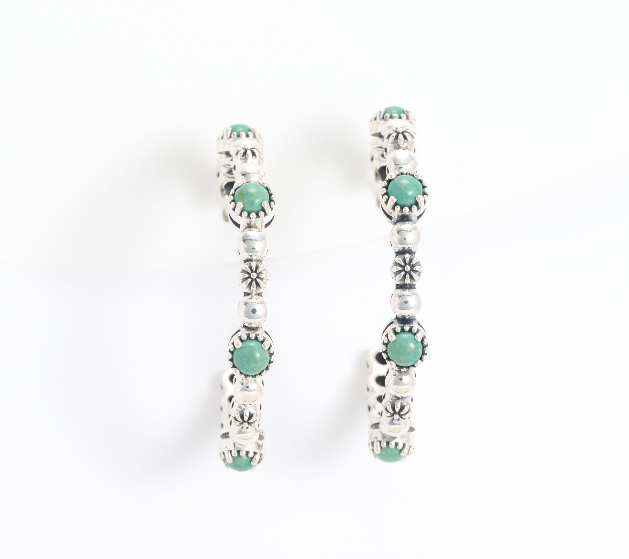 American West Sterling Silver Gemstone Concha 1.5