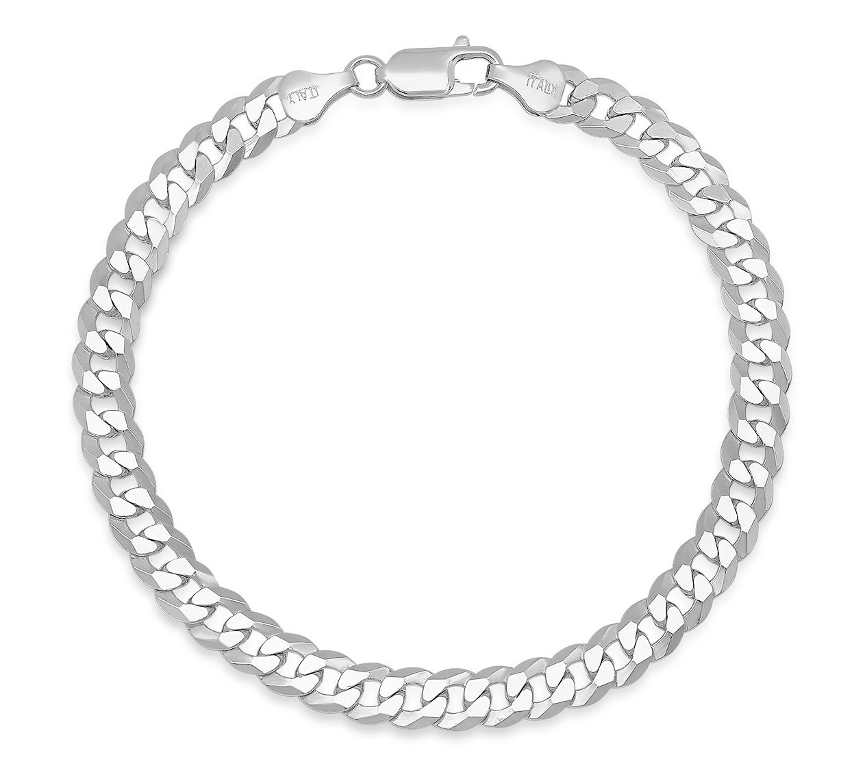 Silver Style Curb Link Bracelet, Sterling