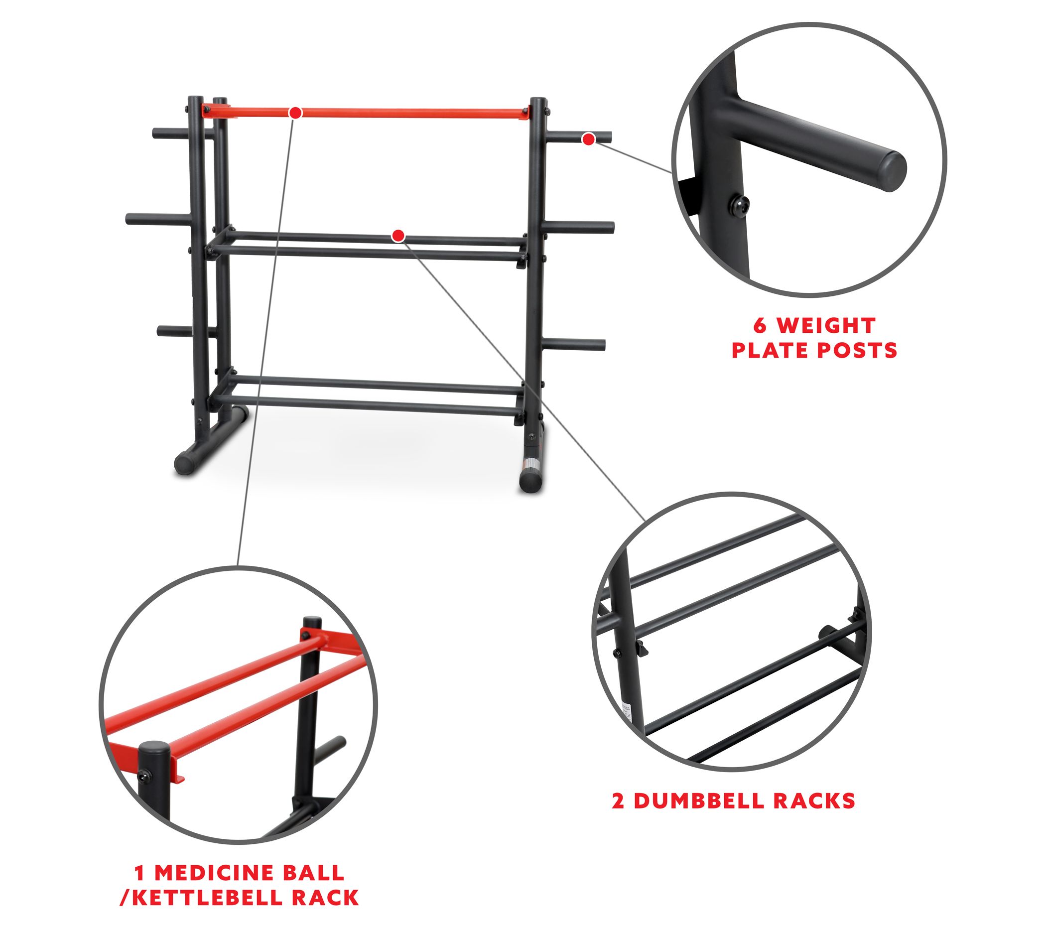 Sunny Health Fitness Multi-Weight Storage RackSF-XF921036