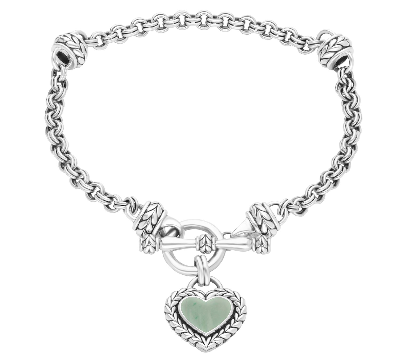 Tiffany Kay Studio Sterling Herringbone Adven turine Bracelet