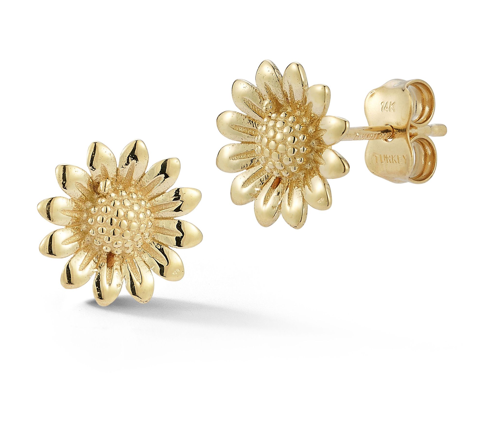 Luminosa Gold Suower Stud Earrings, 14K