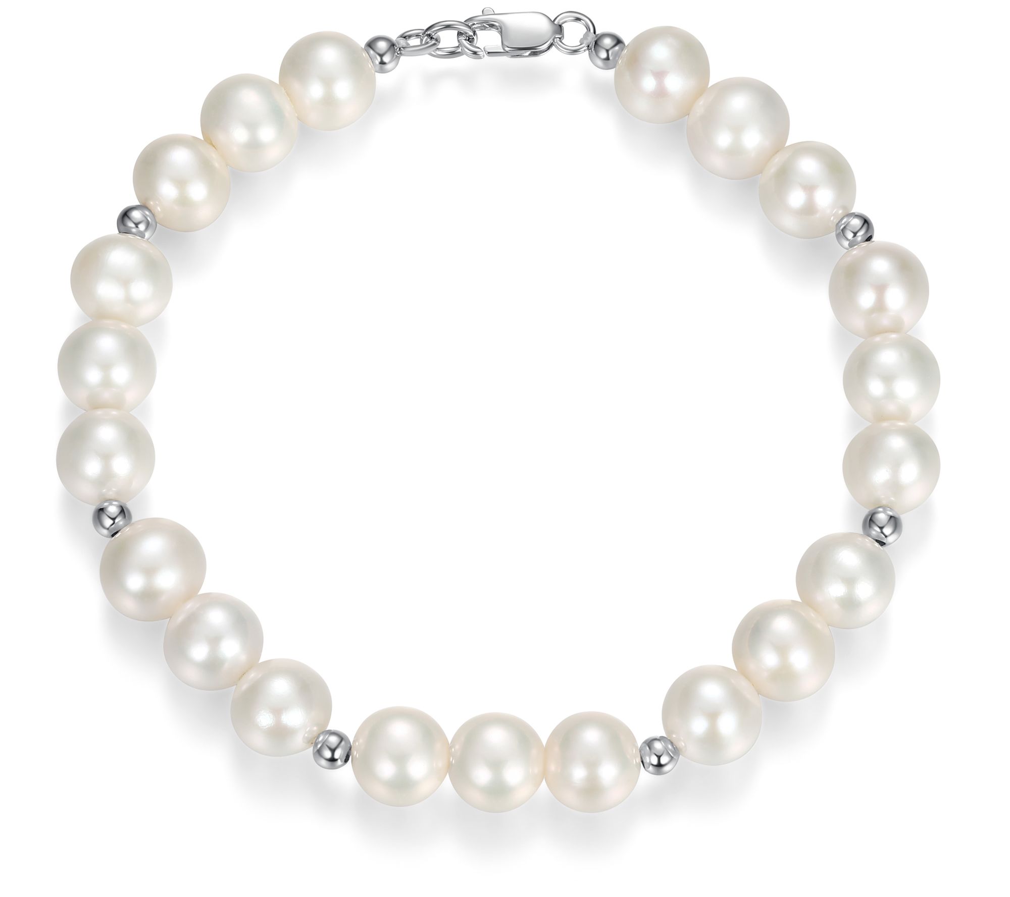 Affinity Cultured Pearl Bracelet, Sterling Silver
