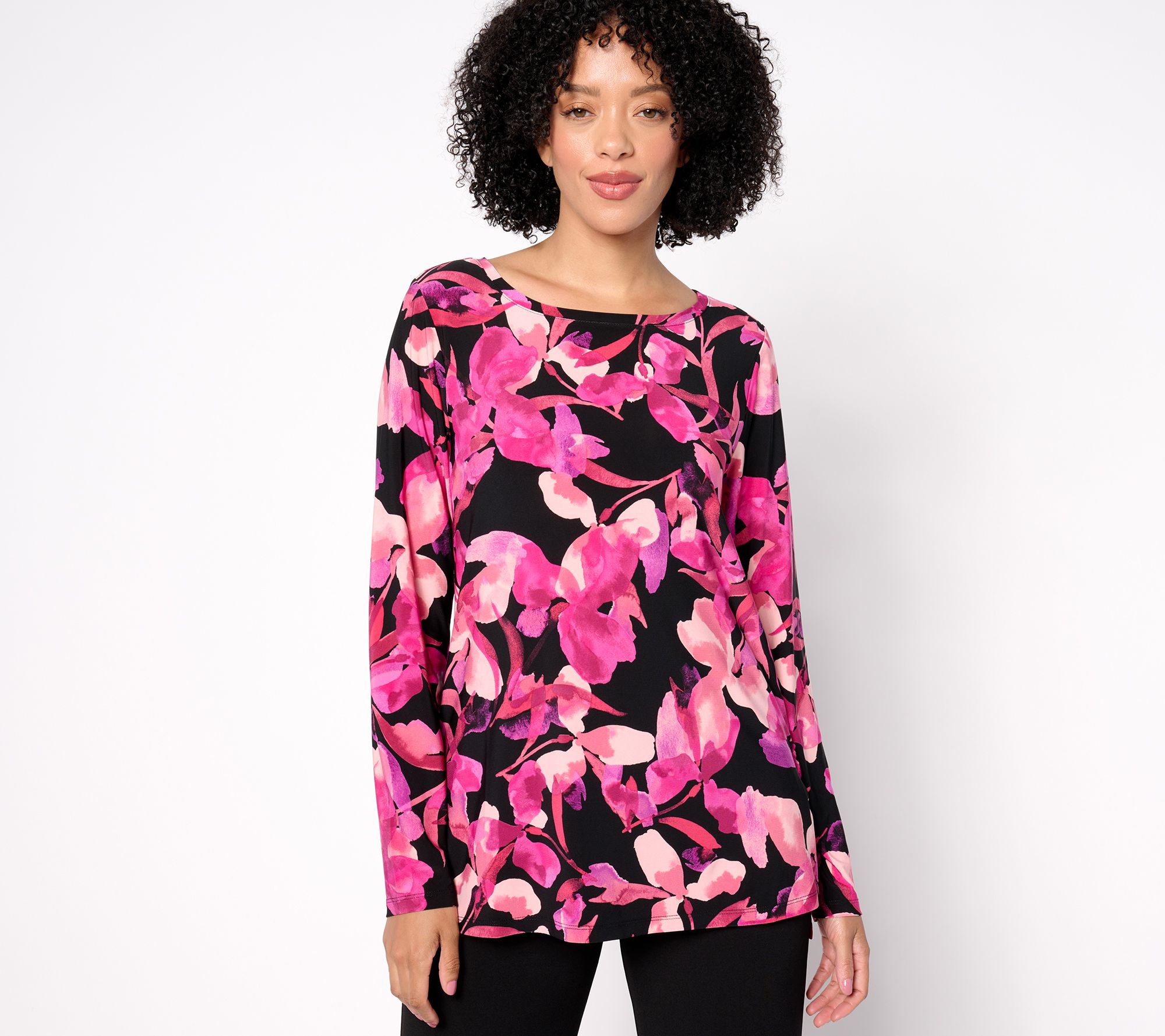 Dennis Basso Printed Italia Knit Floral Tunic