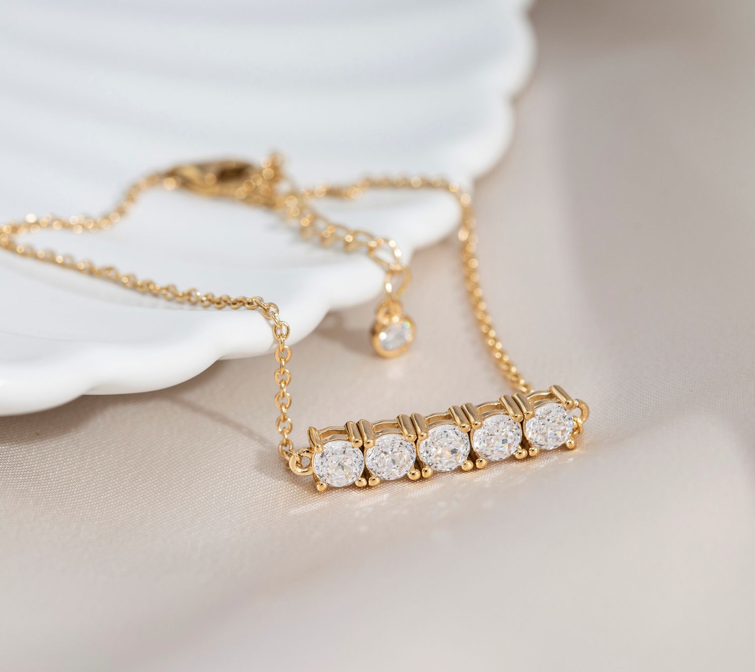 Diamonique 1.35 cttw Adjustable Bracelet, Sterling Silver