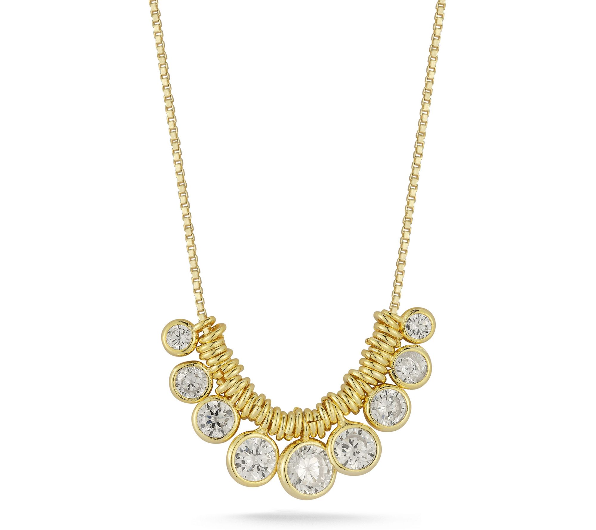 Sterlina Silver Multi-Ring Charm Necklace, Sterling