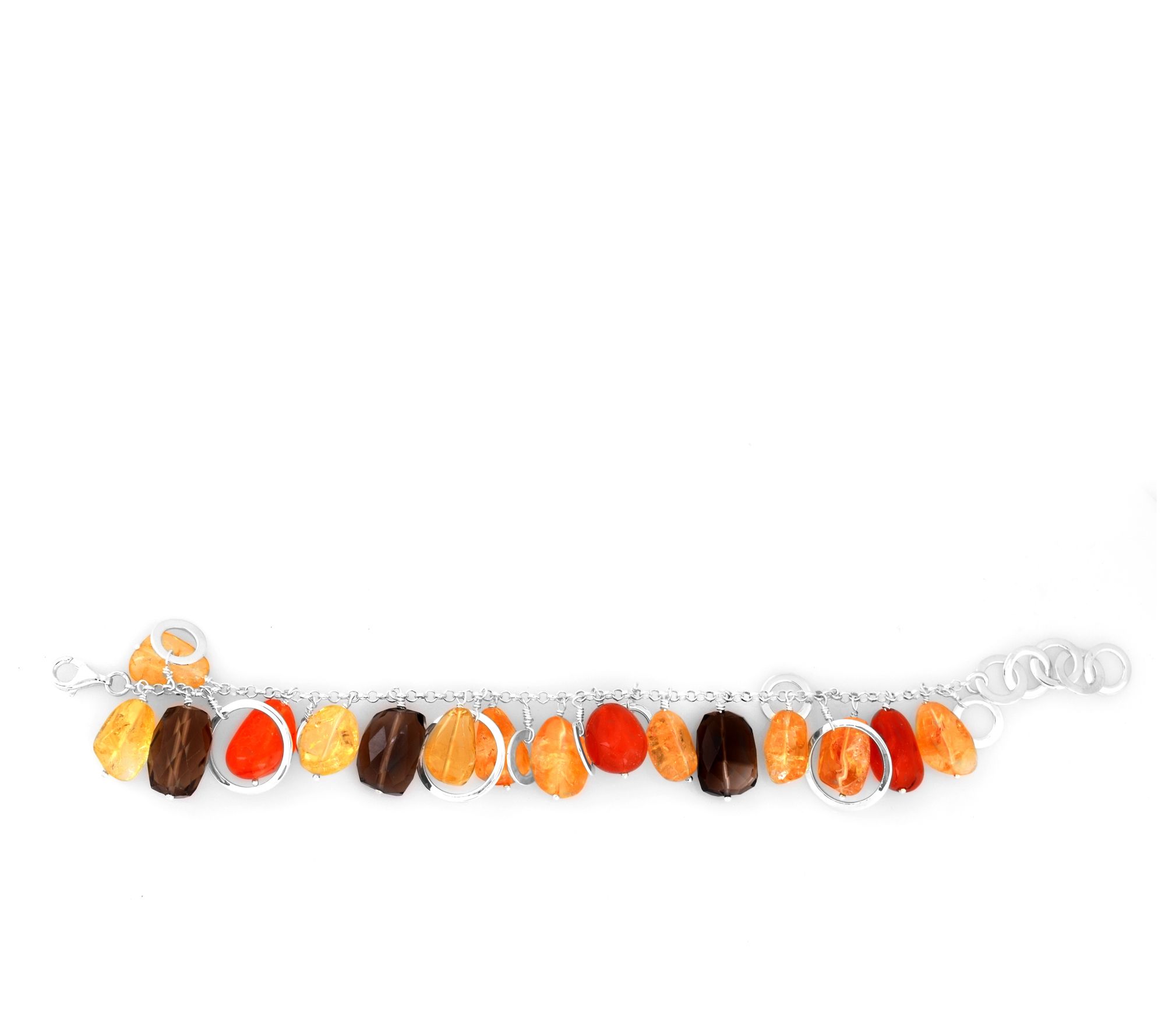 Sterling Silver Multi-Gemstone Bead Bracelet