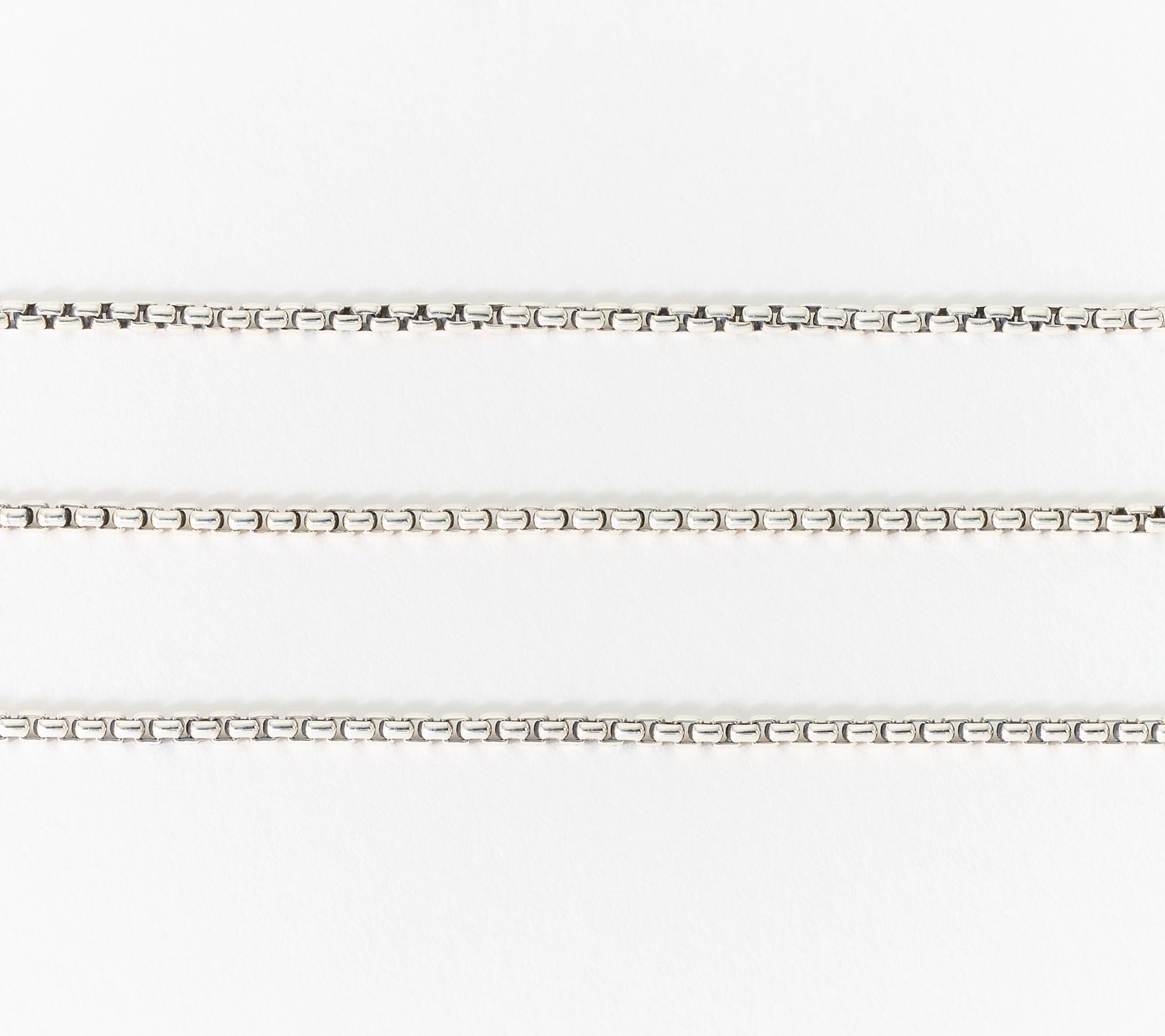 JAI Sterling Silver 1.6mm Baby Box Chain 16
