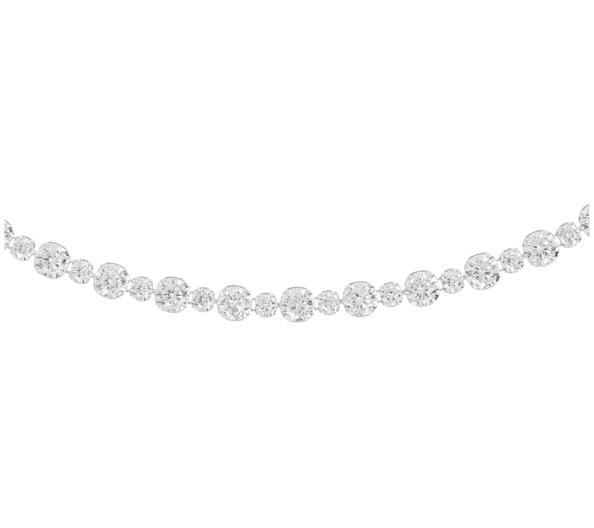 Diamonique 5.10 cttw Choker Necklace, SterlingSilver