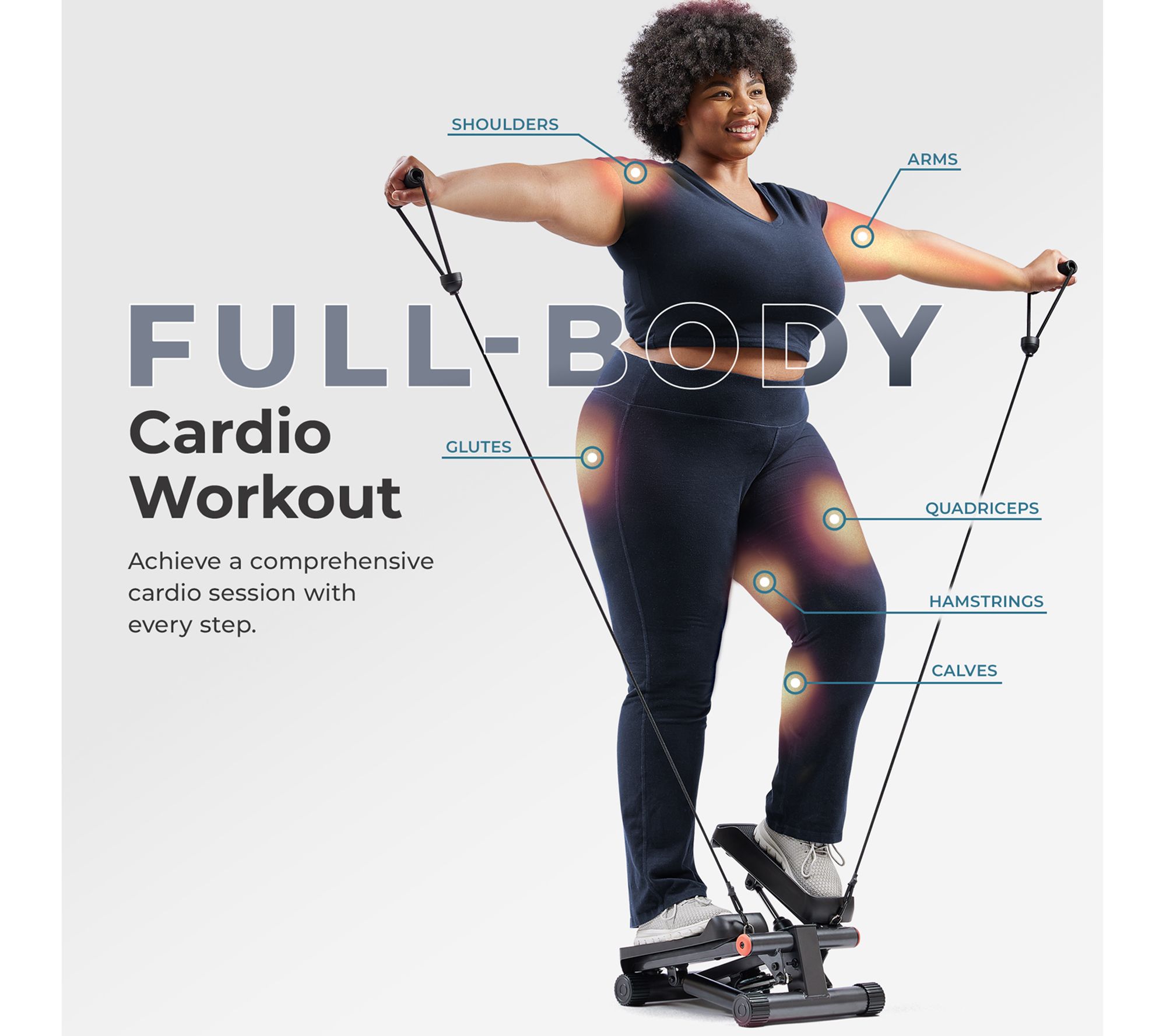 Sunny Mini Stepper with Exercise Bands