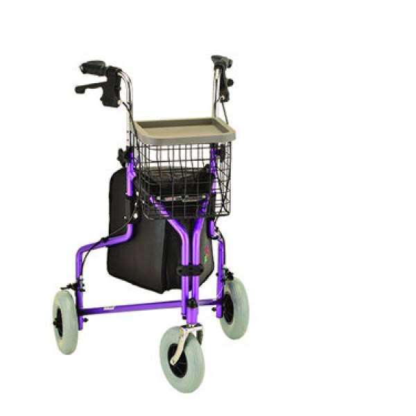 Nova Traveler 3-Wheel Rolling Walker, Purple