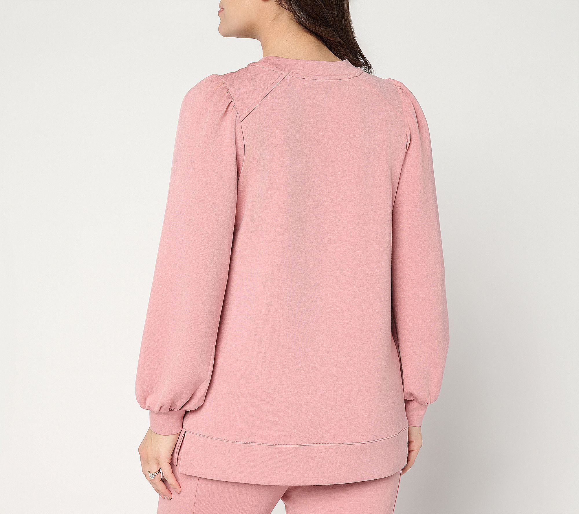 Belle by Kim Gravel Reg ScubaLuxe Mega Blouson Sleeve Top