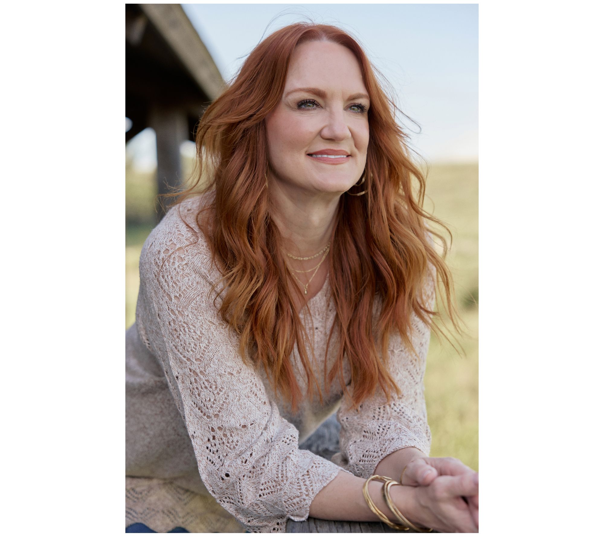 Ree by The Pioneer Woman Regular Pointelle Marled Sweater