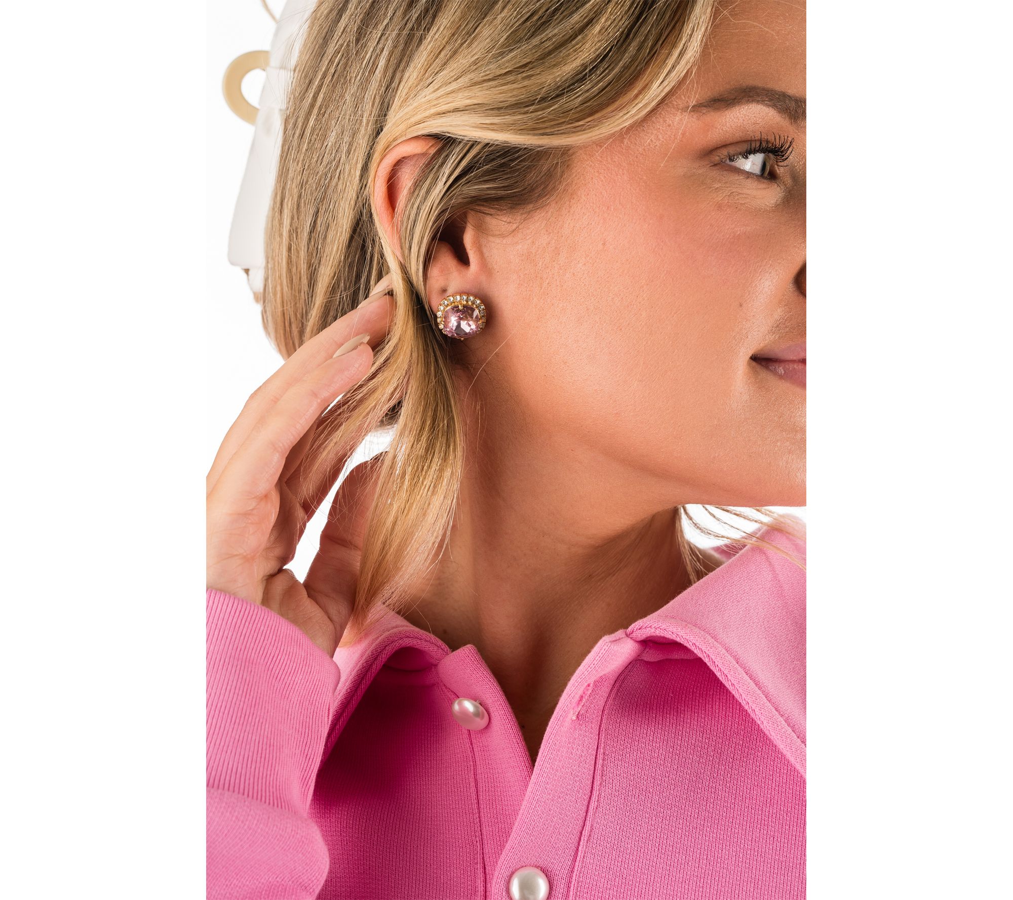 Violet and Brooks Celeste Crystal Trimmed Birthstone Earrings