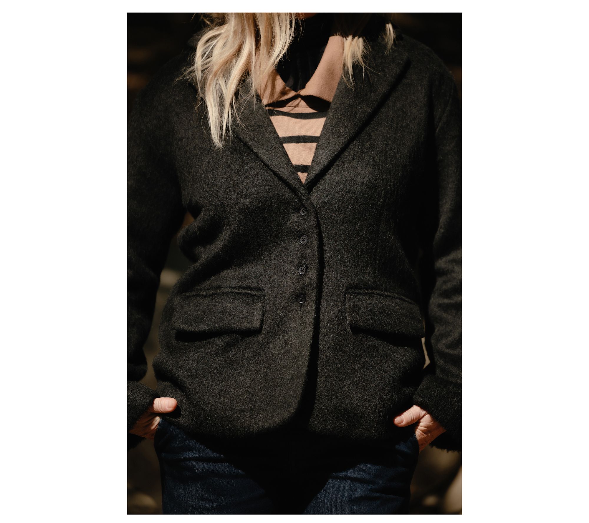 Me by Jennie Garth Downtown Faux Mohair Jacket