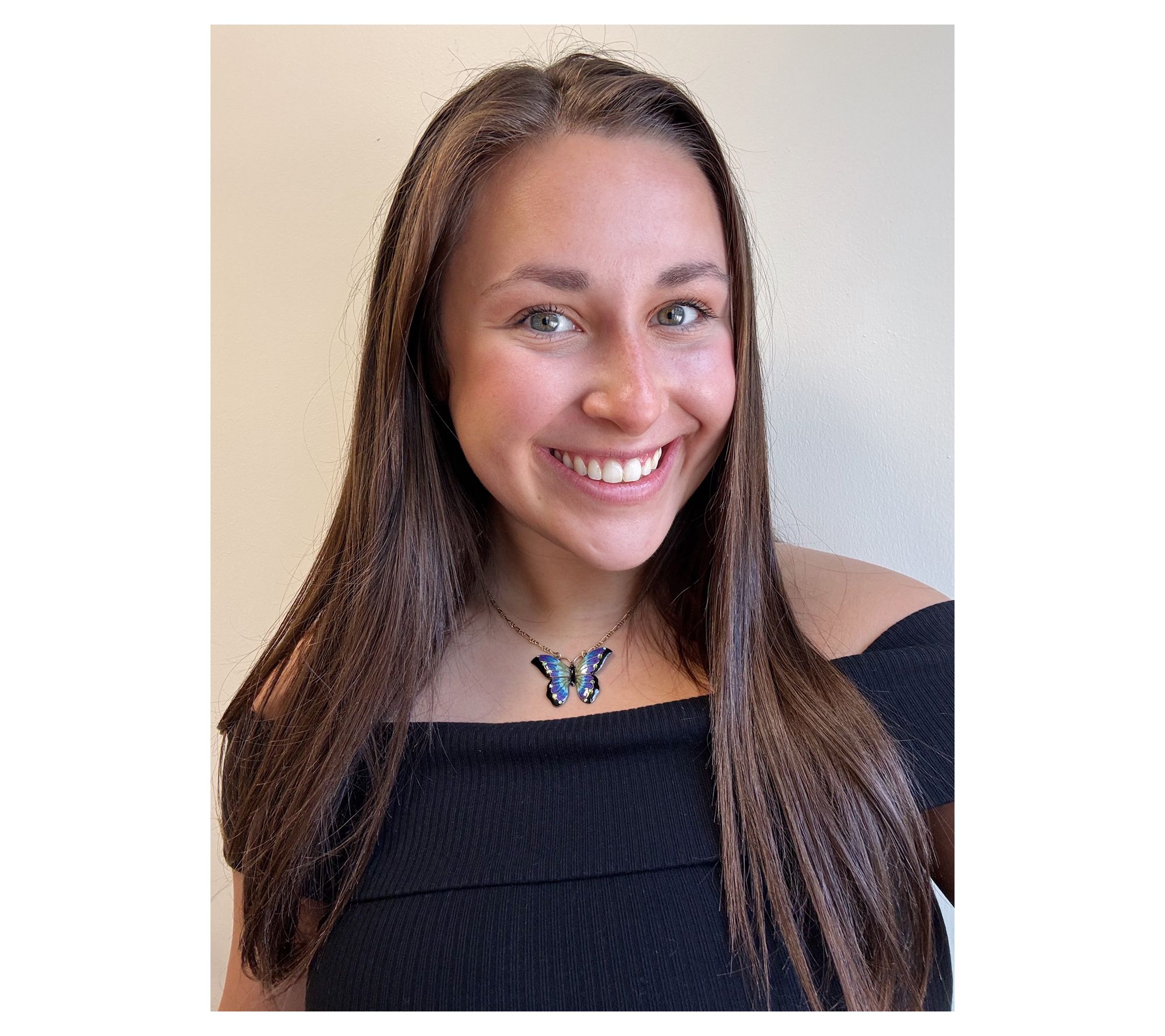 Anne Koplik Violetta Enamel & Crystal ButterflyNecklace