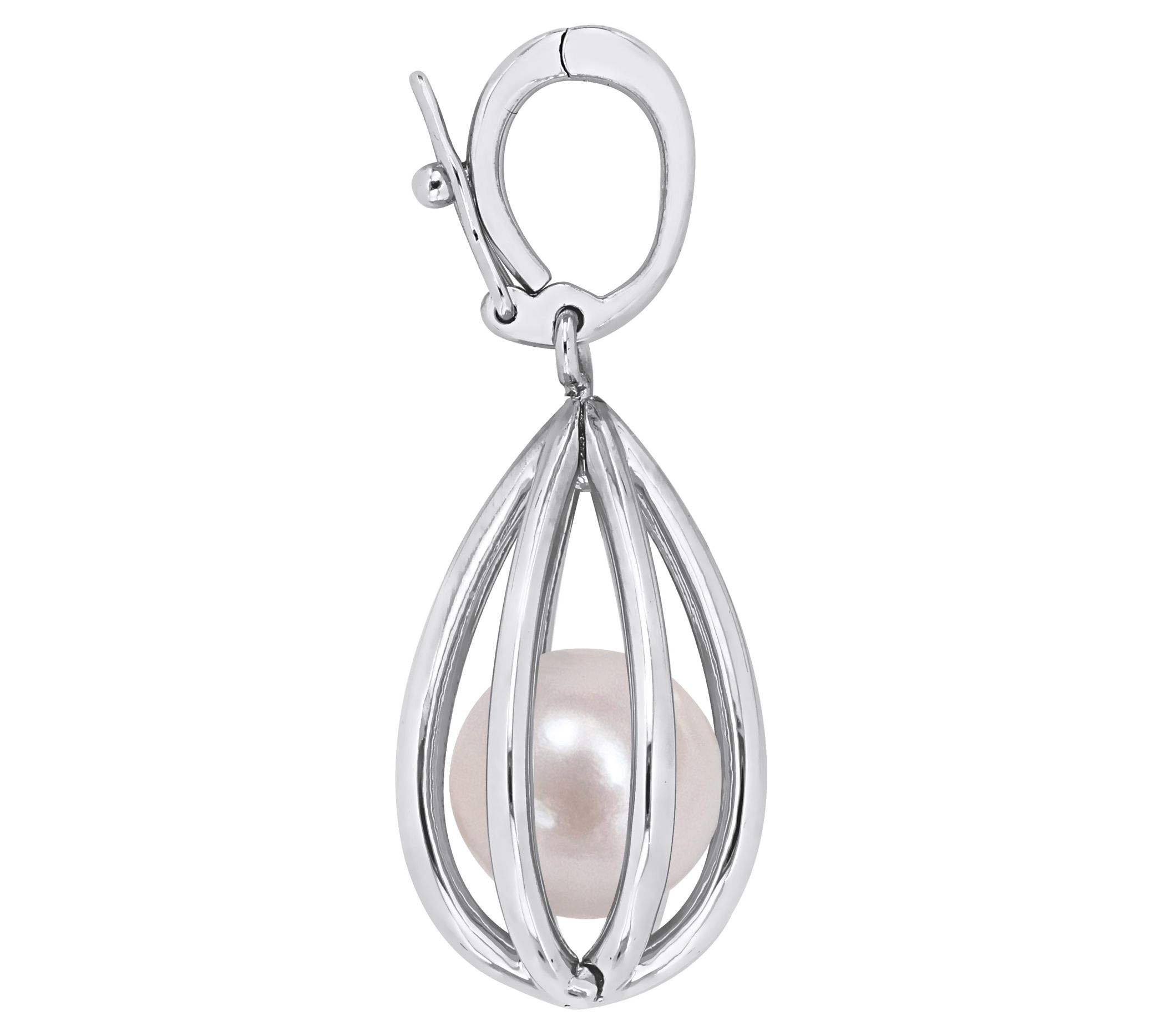 Affinity Cultured Pearl Charm Bracelet, Sterling Silver