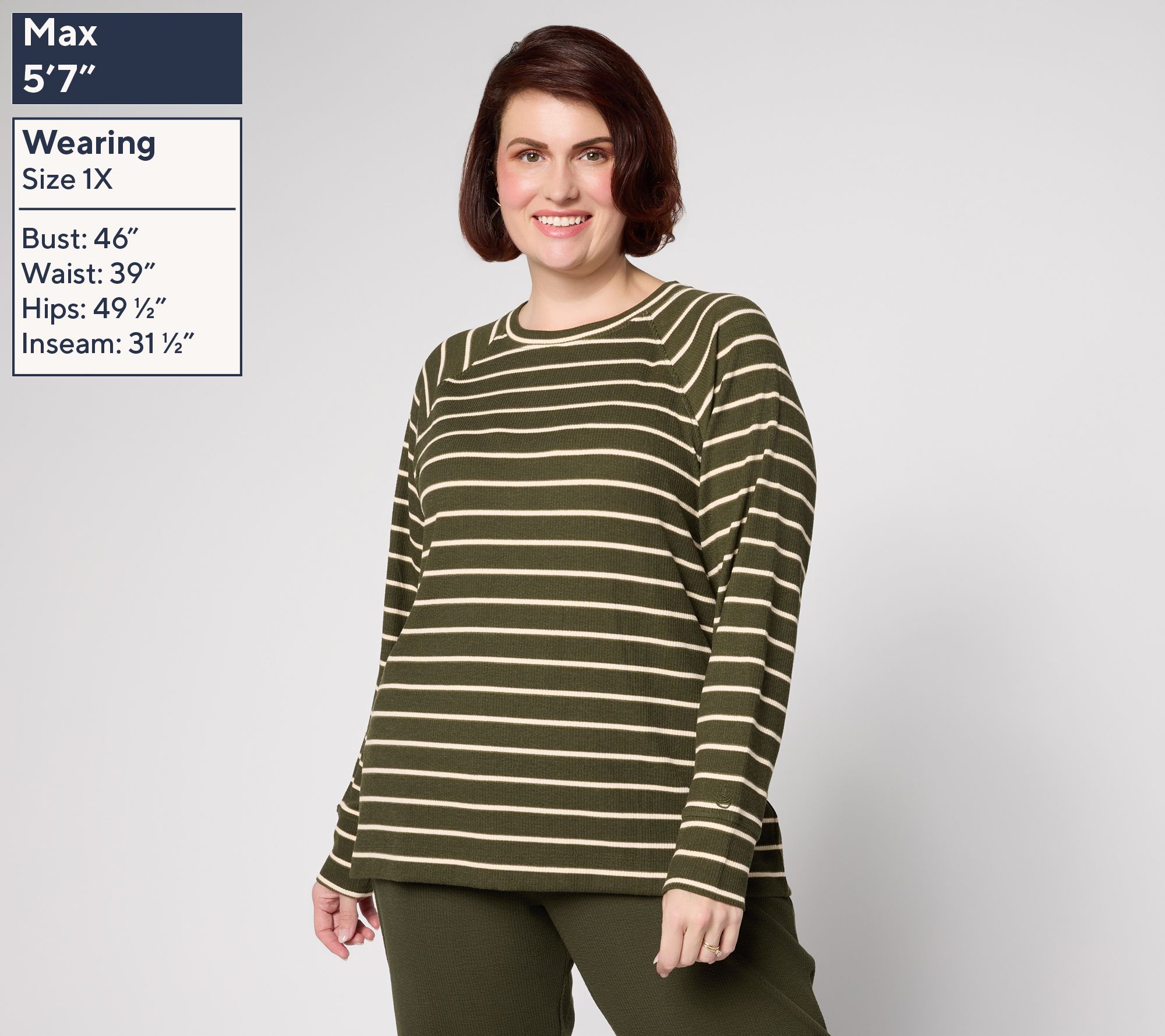 Cuddl Duds Soft Rib Crewneck Pullover