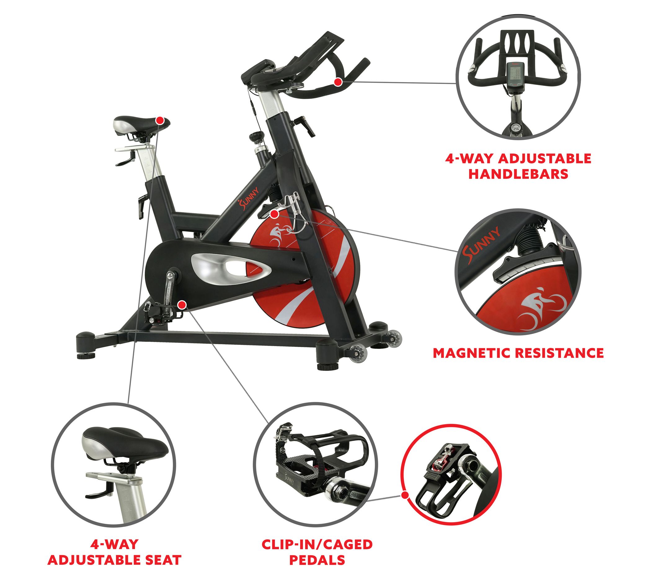 Sunny Health & Fitness Evolution Pro II Magneti c Cycle Bike
