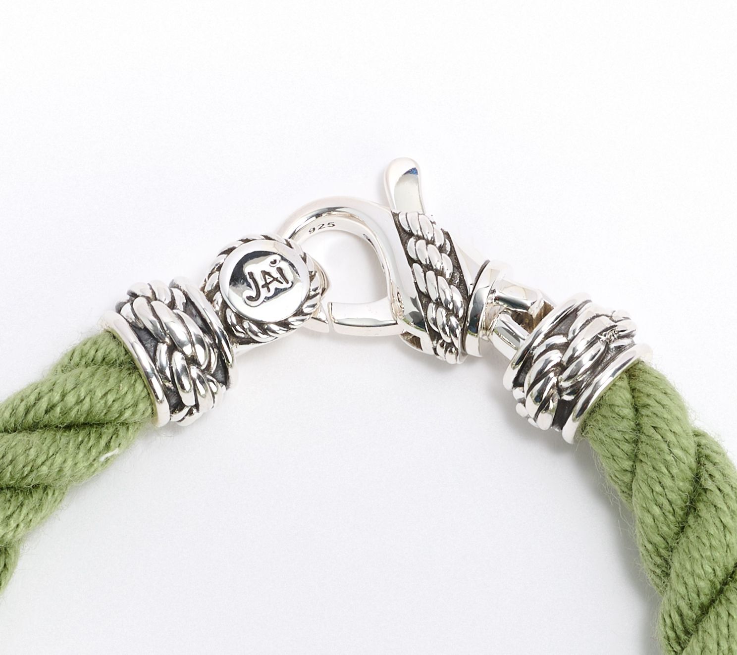 JAI Ireland Sterling Silver Sailors Knot Station Cara Rope Bracelet