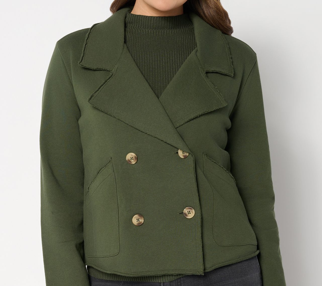 Studio Park x Amy Stran Double Breasted French Terry Jacket