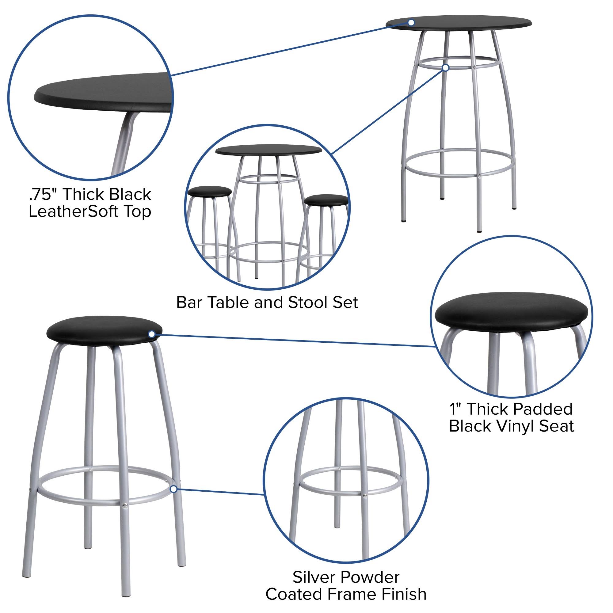 Bar Height Table and Stool Set - Flash Furniture