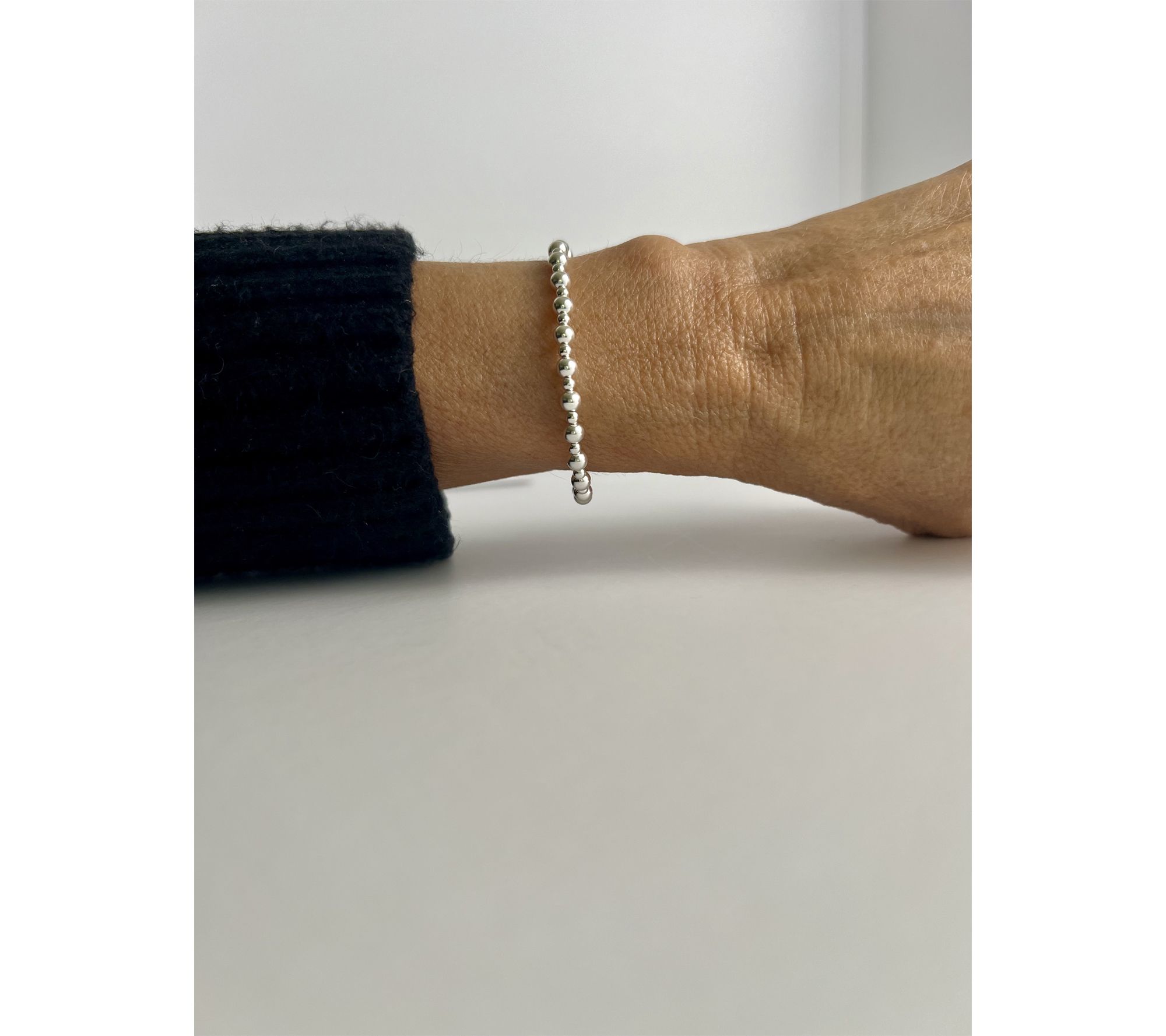 MaeMarie Wraps Silver Lining Bubble Slip On Bracelet, Sterling