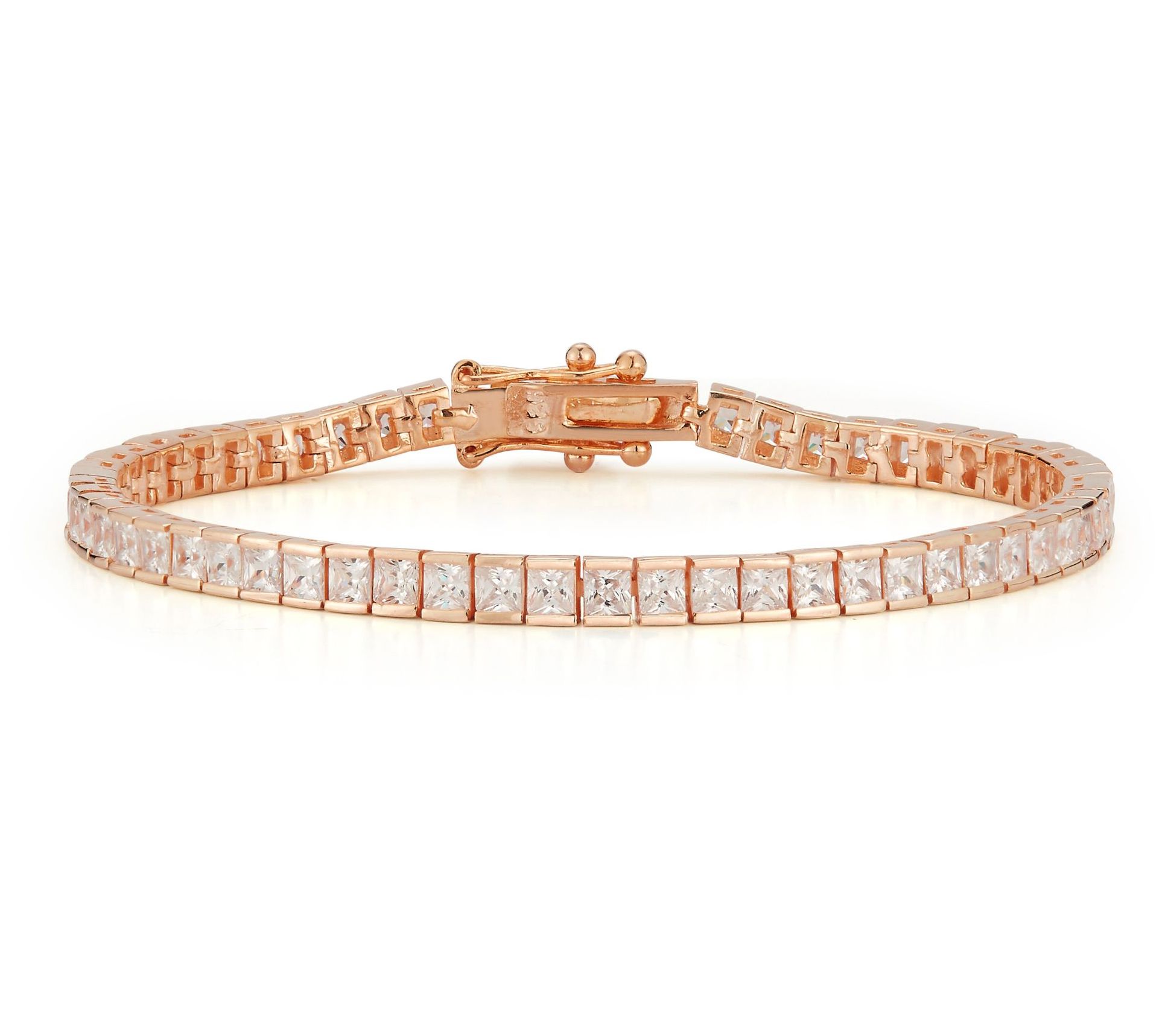 Sterlina Silver Princess Cut Tennis Bracelet, Sterling