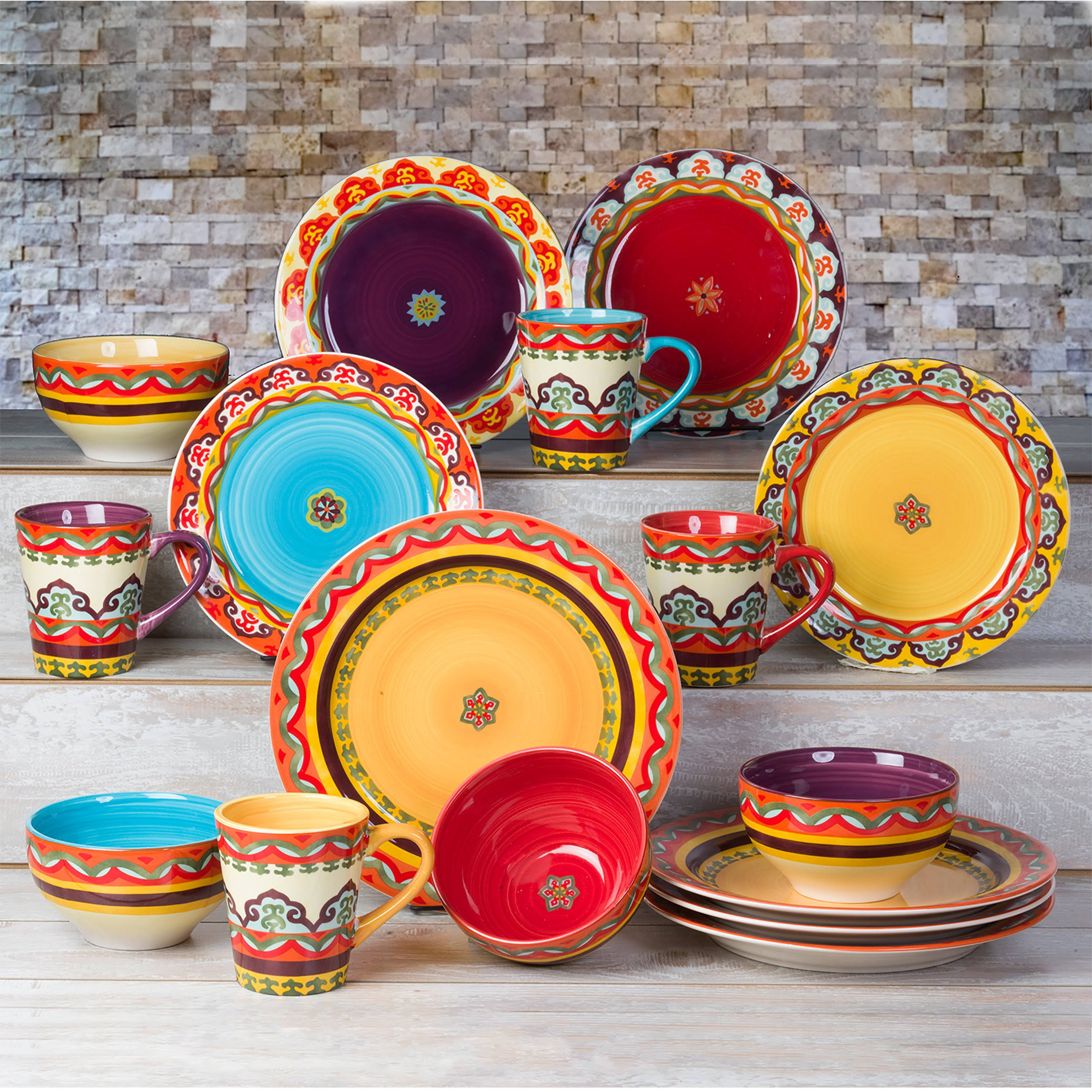 Euro Ceramica Galicia 16 Piece Dinnerware Set