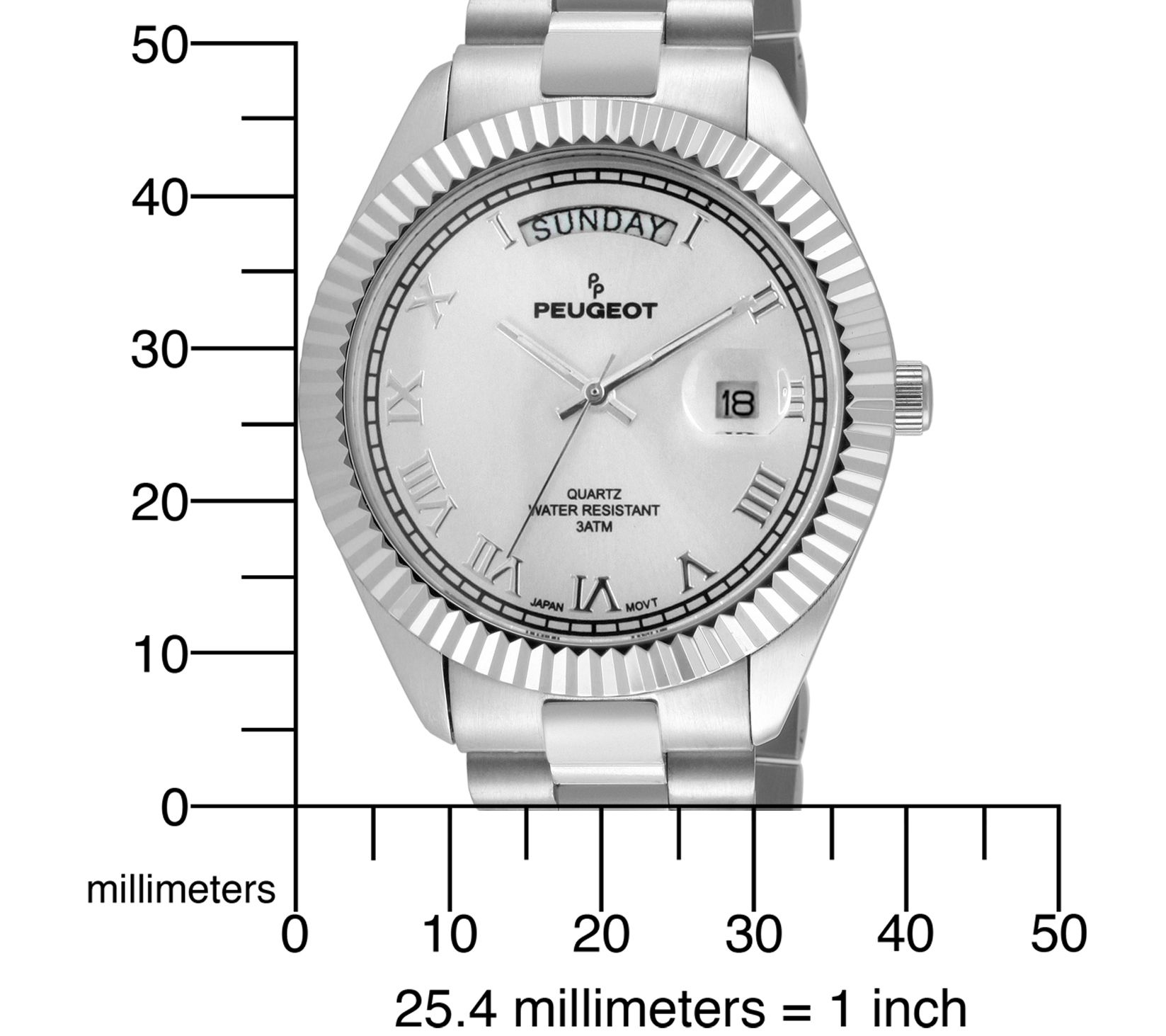 Peugeot Men's Stainless Bedford Bracelet Watch