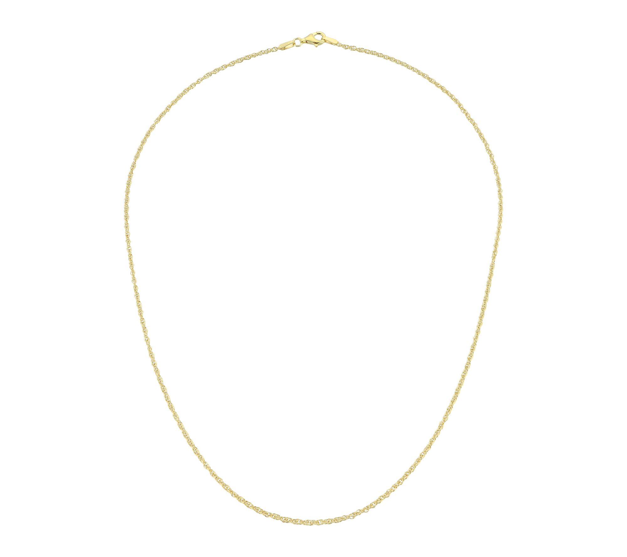 Silver Style 1.7mm Solid Loose Rope Chain Necklace, Sterling