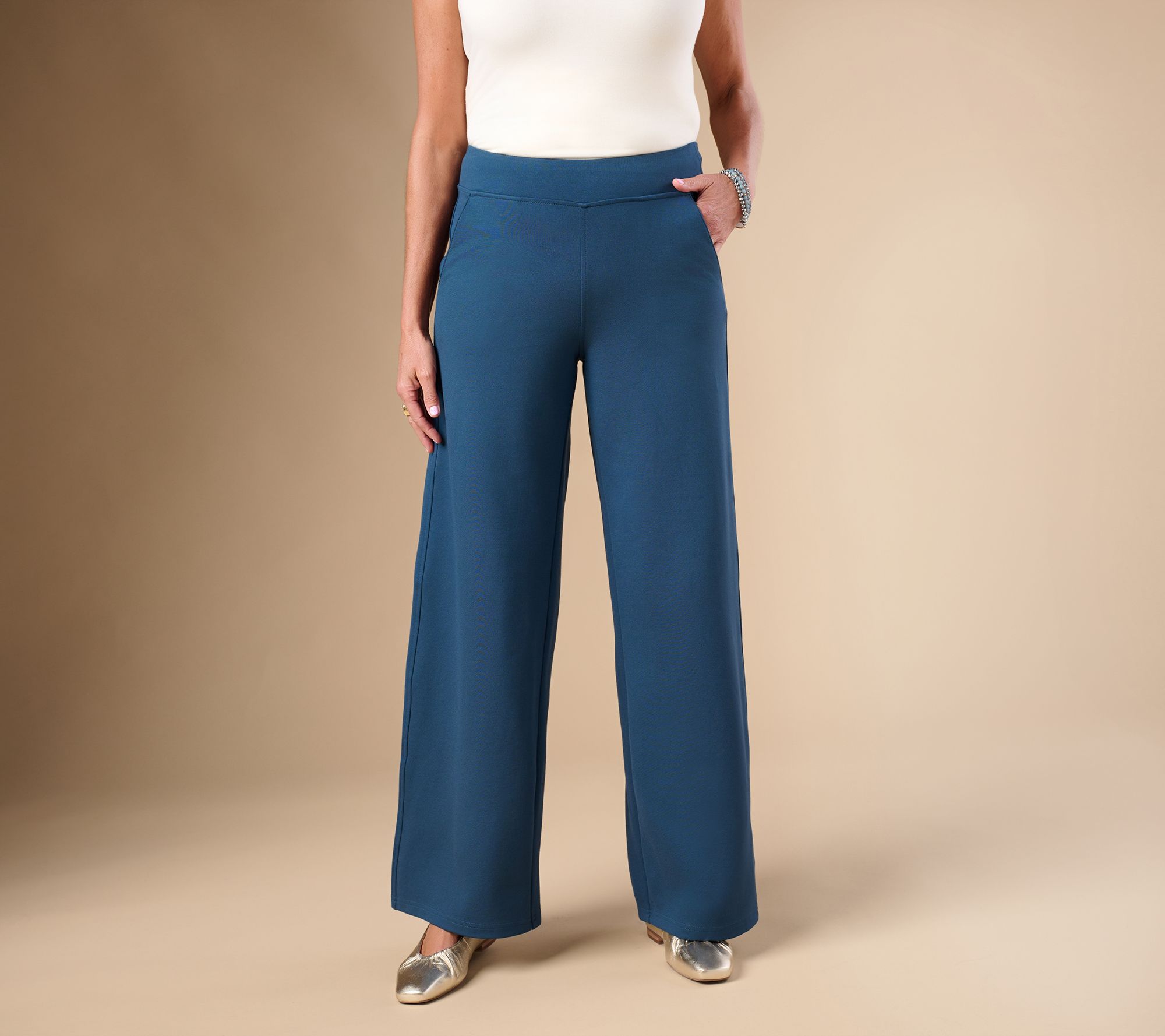 Belle by Kim Gravel Petite Perfect Ponte Pull-On Pant