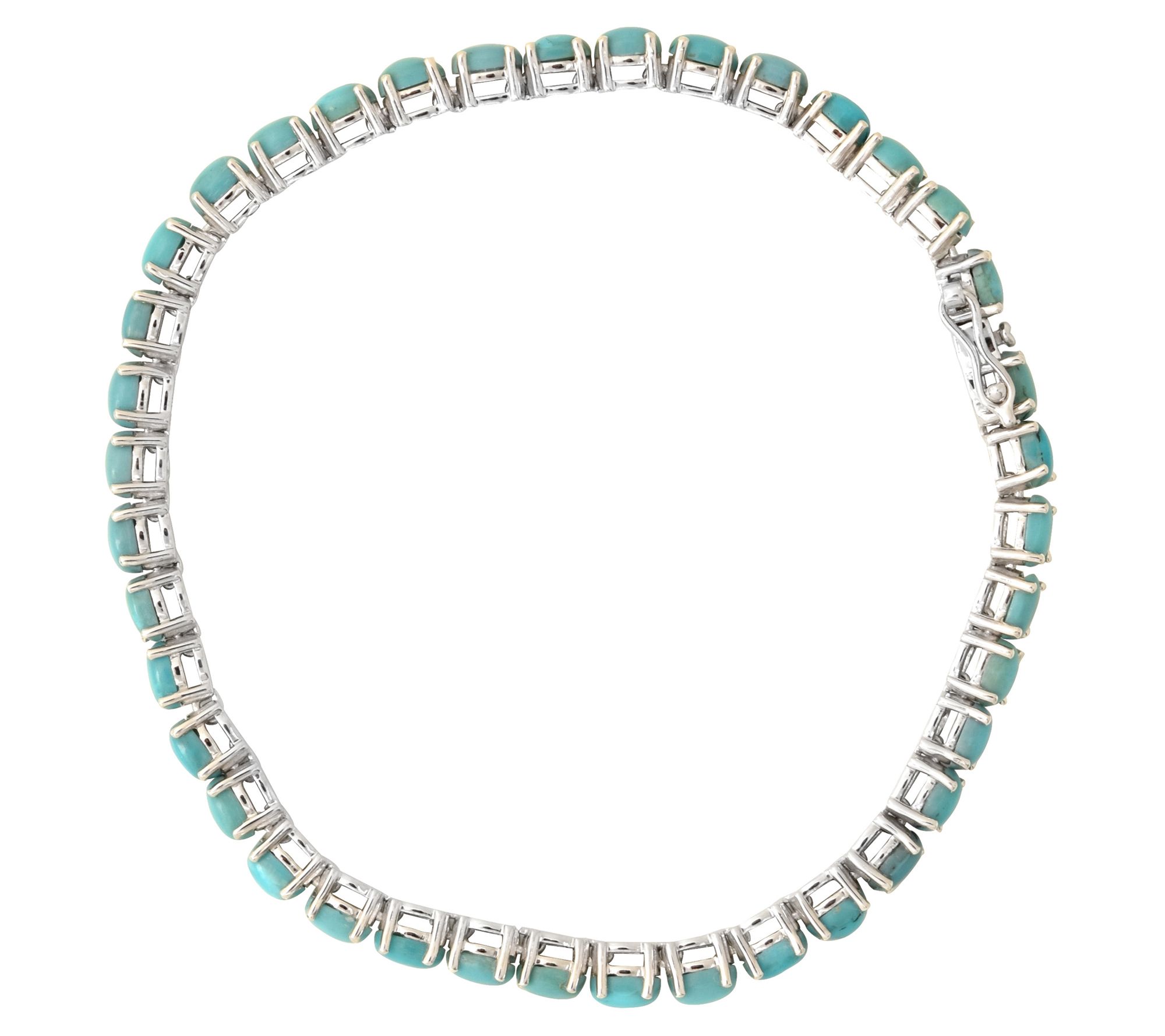 Sterling Silver Turquoise Tennis Bracelet