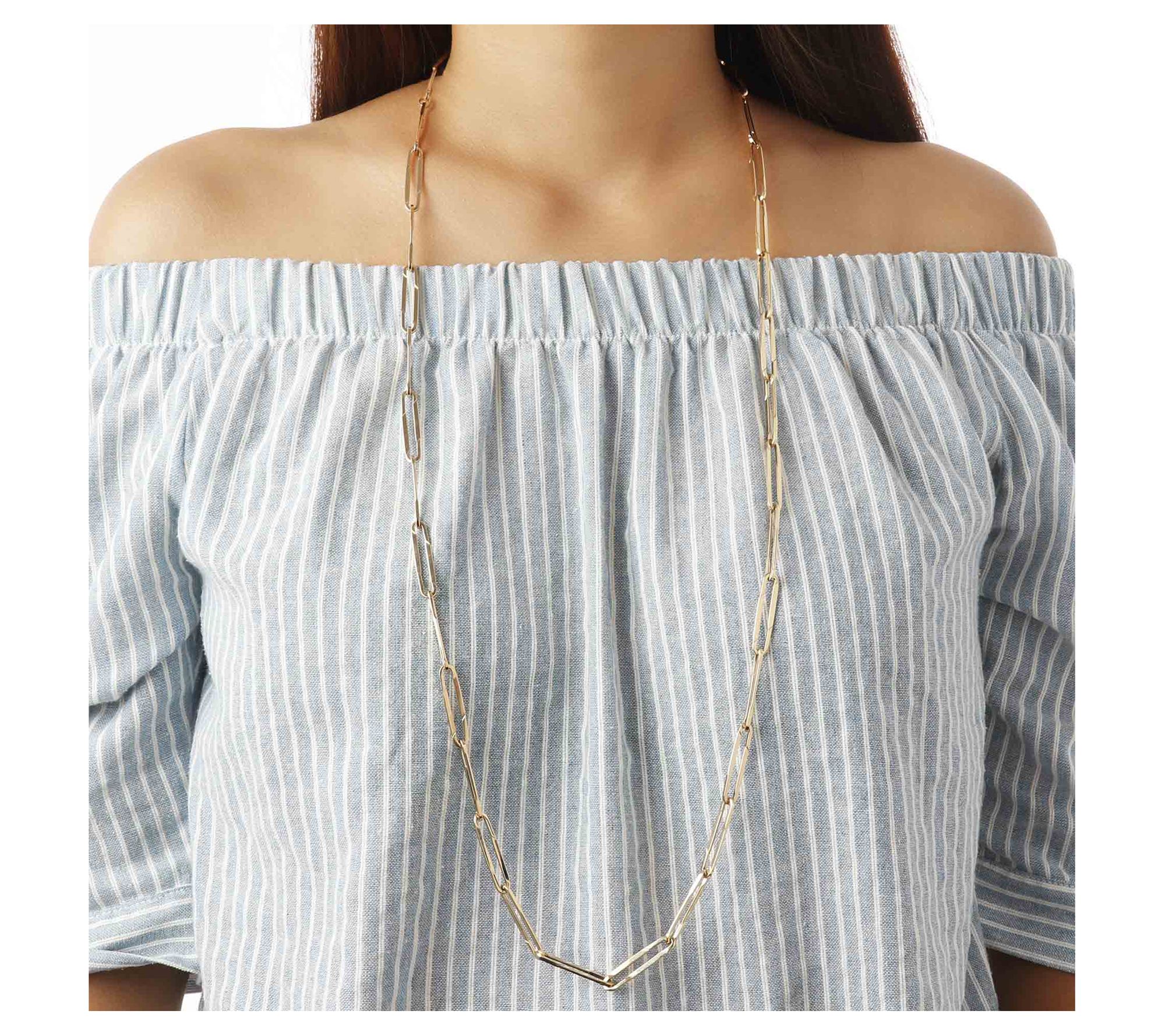 Alberto Milani 14K Gold Paperclip Link 36