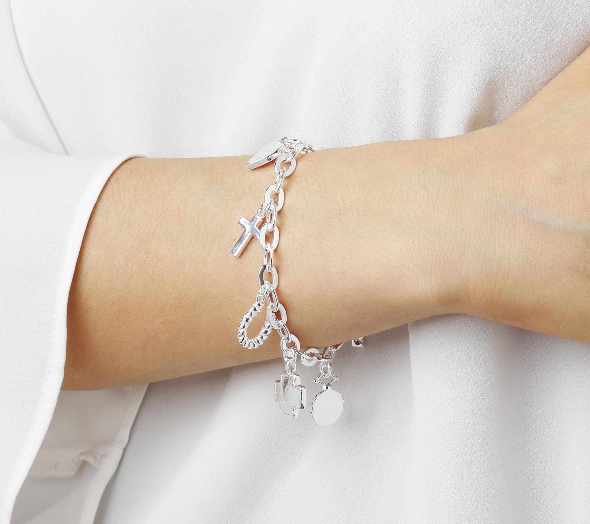 Shawn's Sterling Silver Charms of Courage Bracelet