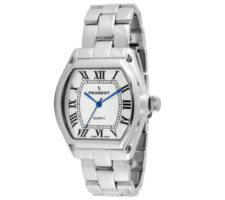 Peugeot Women's Silvertone Roman Numeral Bracelet Watch