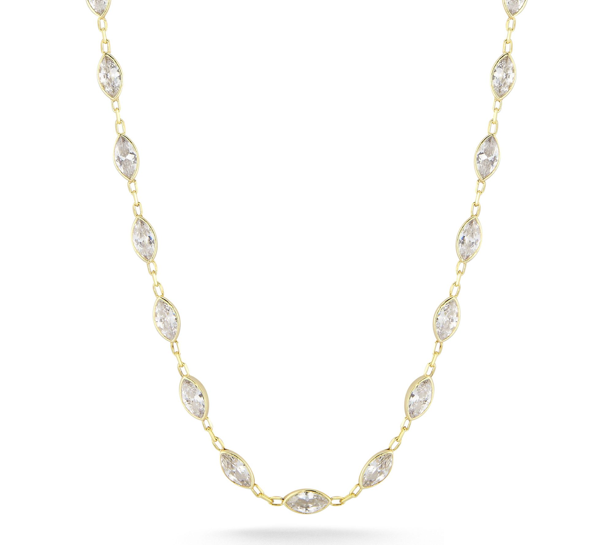 Sterlina Silver Marquise Choker Necklace, Sterling