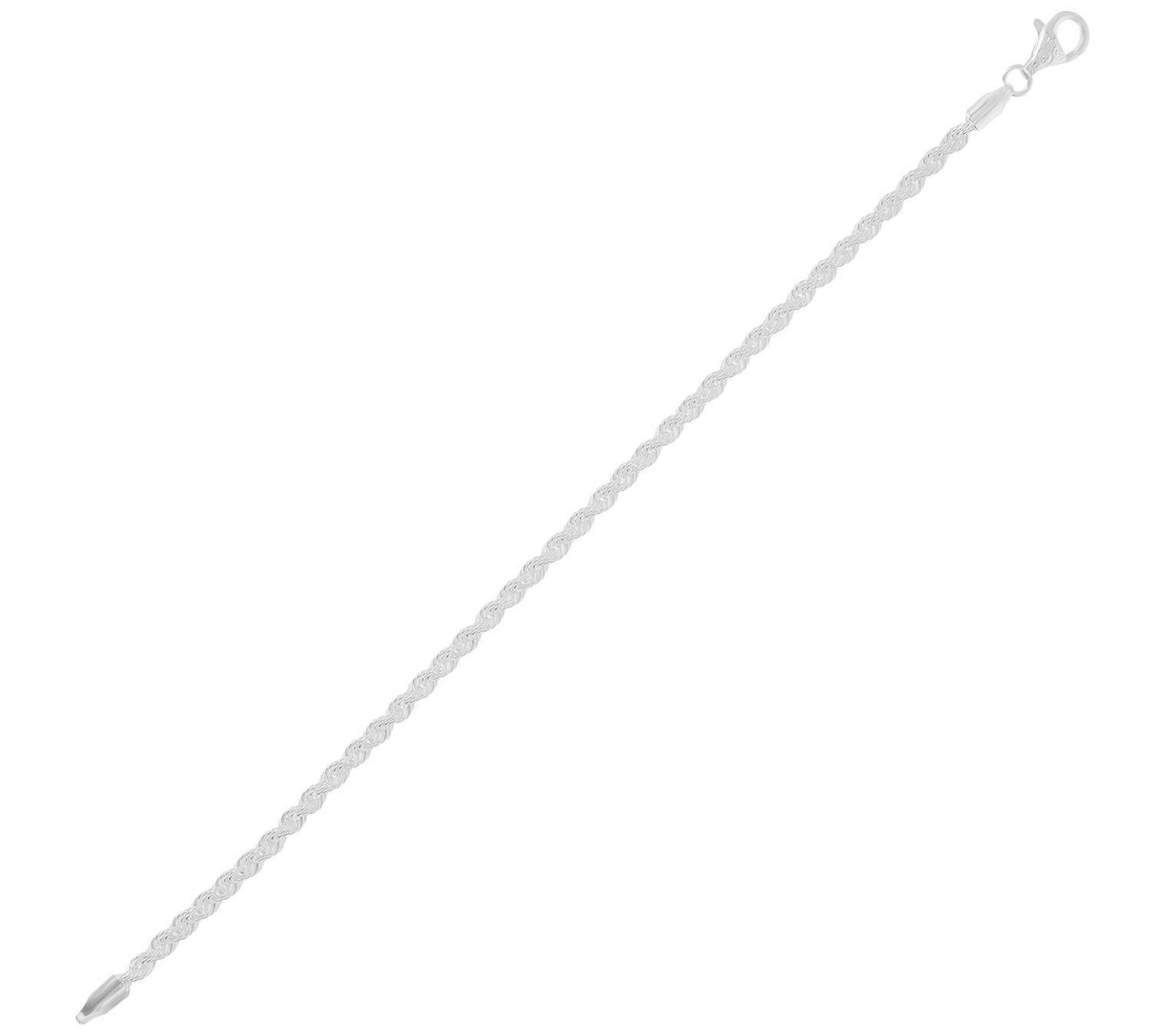 UltraFine Silver Rope Chain Bracelet, 4.2g