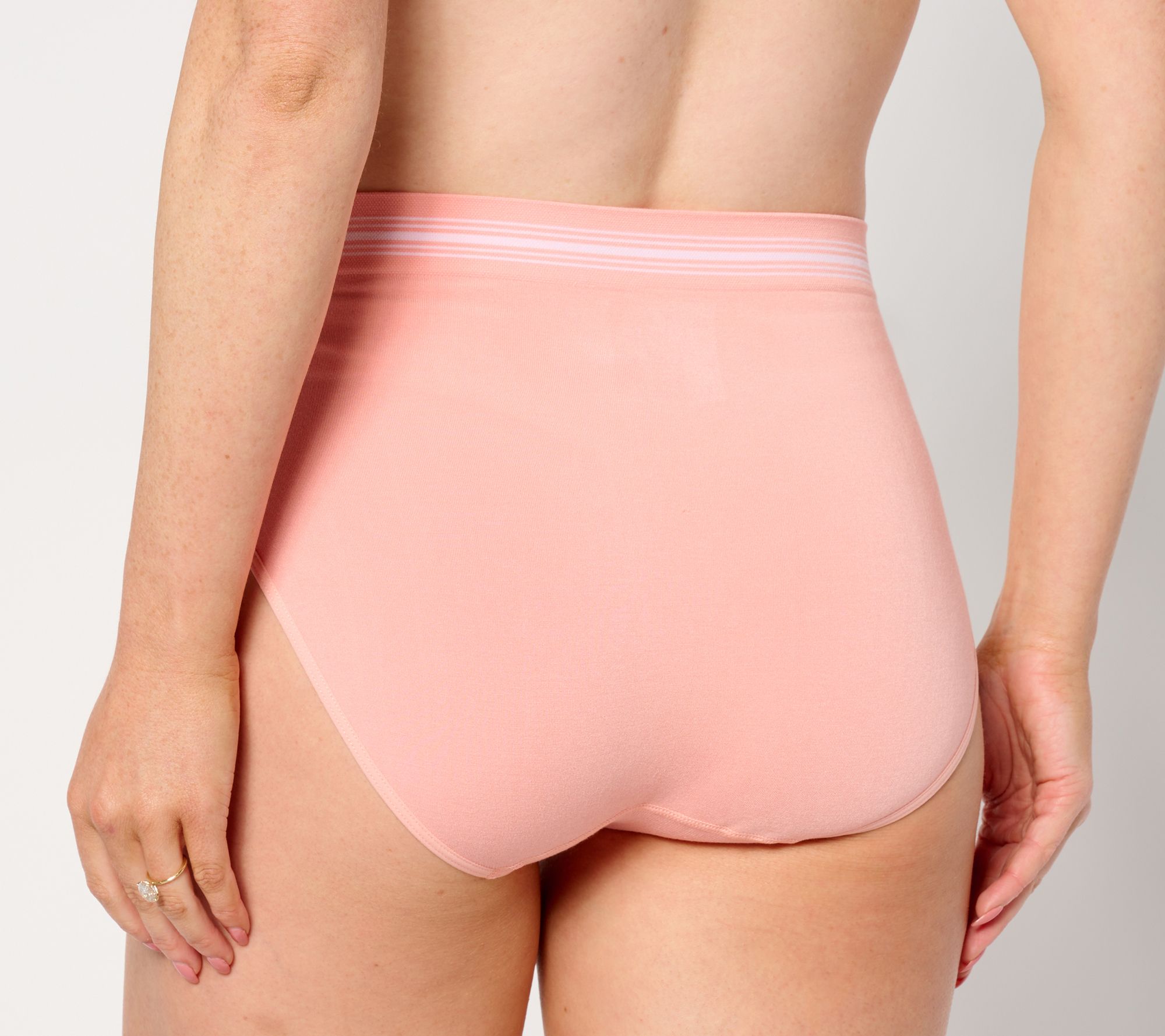 Breezies Comfort Breeze Seamless Hi-Cut Panty Set of 3