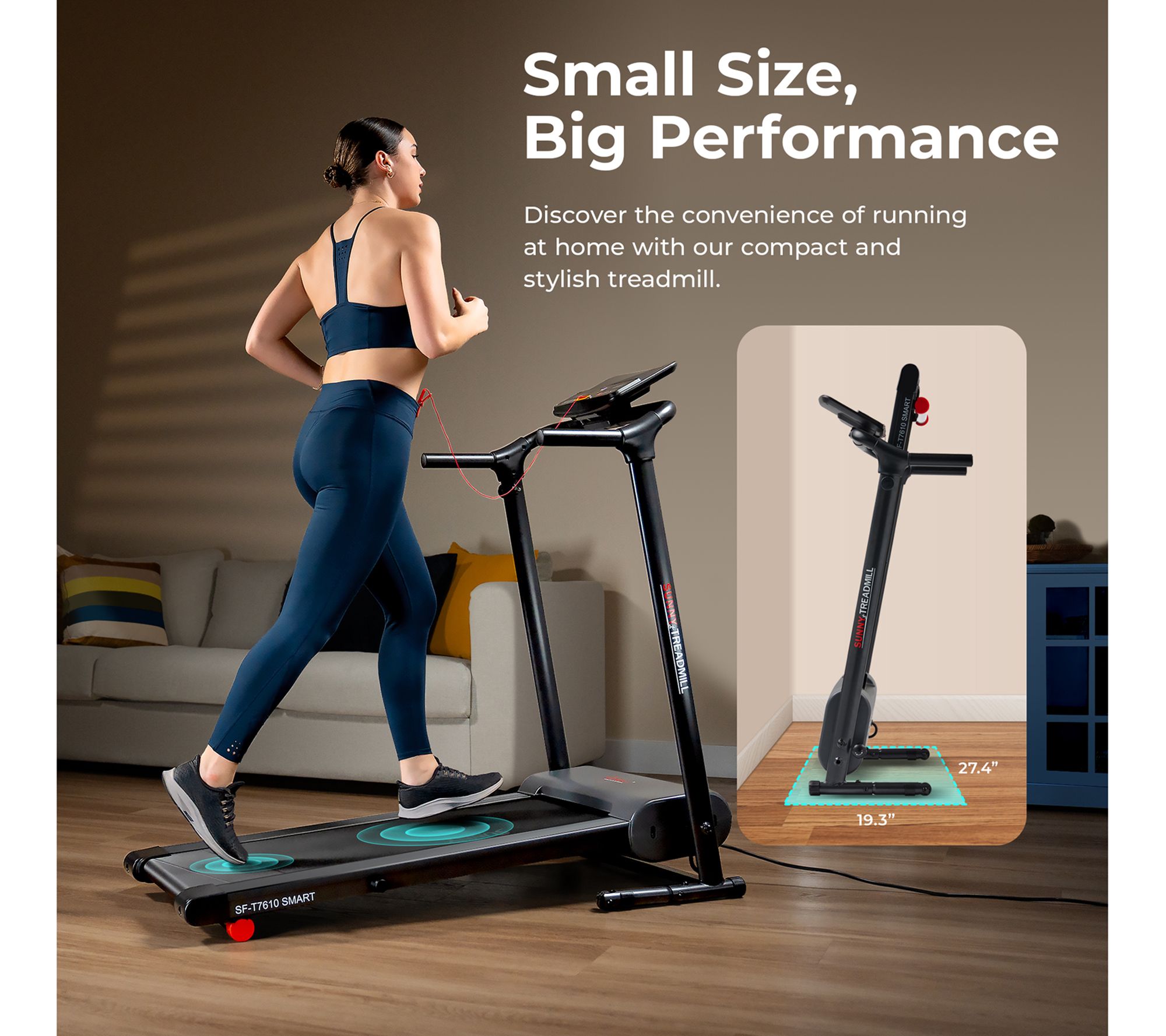 Sunny Smart Easy Assembly Folding Treadmill