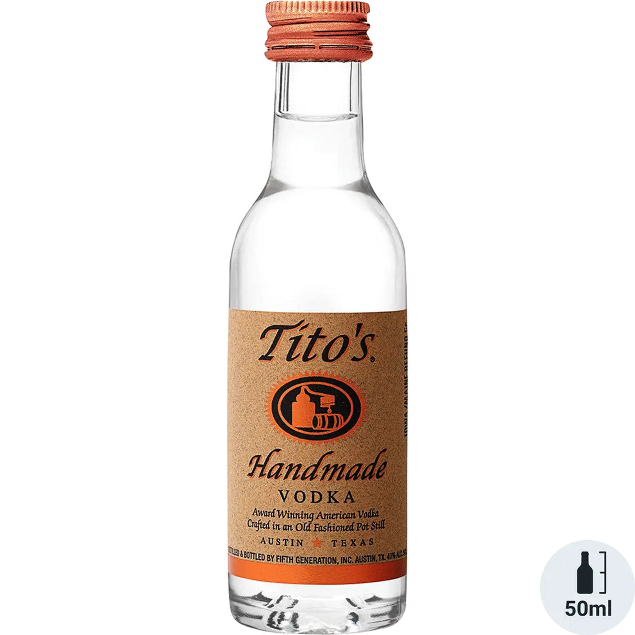 Tito’s Handmade Vodka 50ml’.