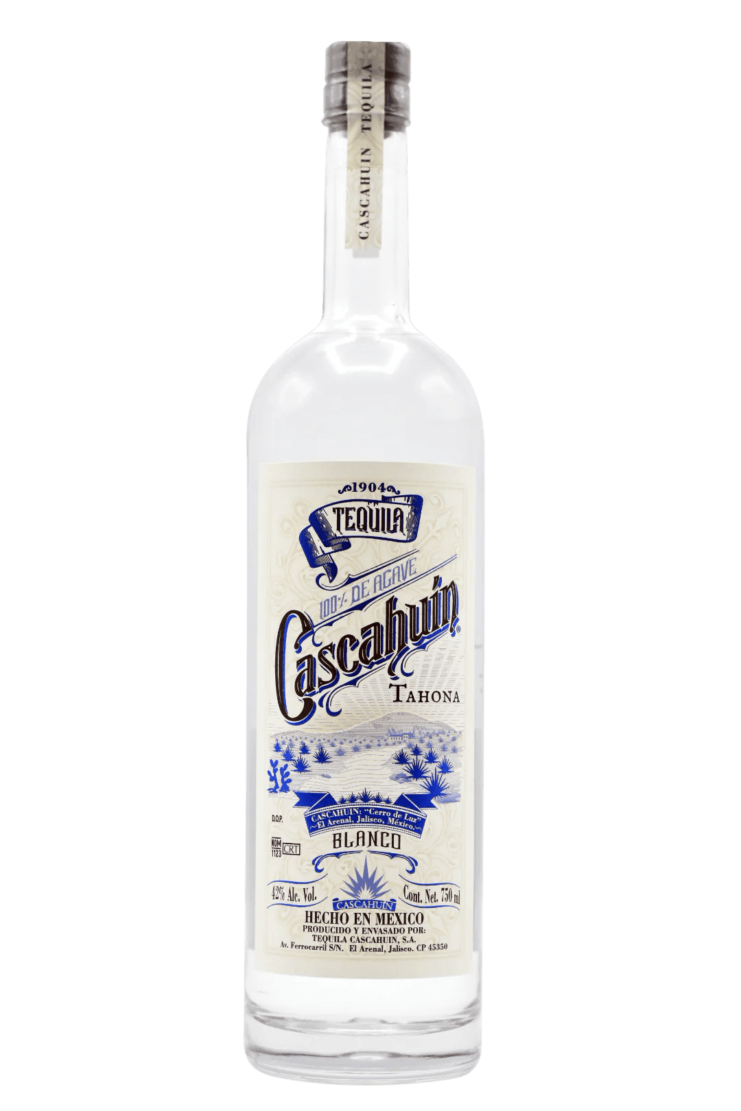 Tequila Cascahuin Tahona Blanco Abv 750ml
